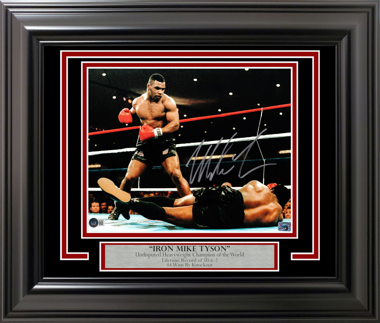 MIKE TYSON SIGNED AND FRAMED ACTION PICTURE - FITERMAN SPORTS COA (1 of 1)