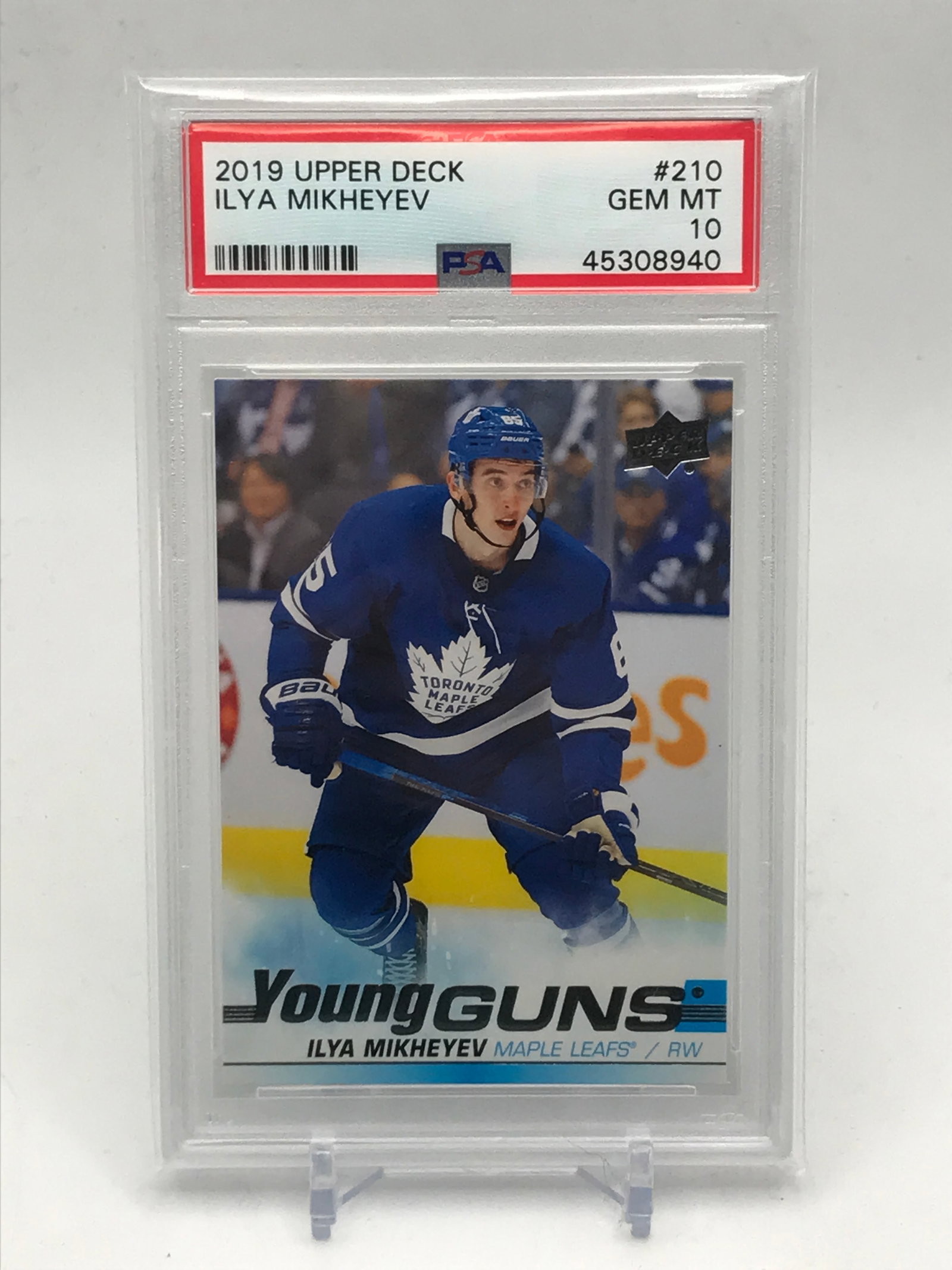 2019 UPPER DECK ILYA MIKHEYEV YOUNG GUNS ROKIE CARD (PSA 10): Prices are in Canadian dollars