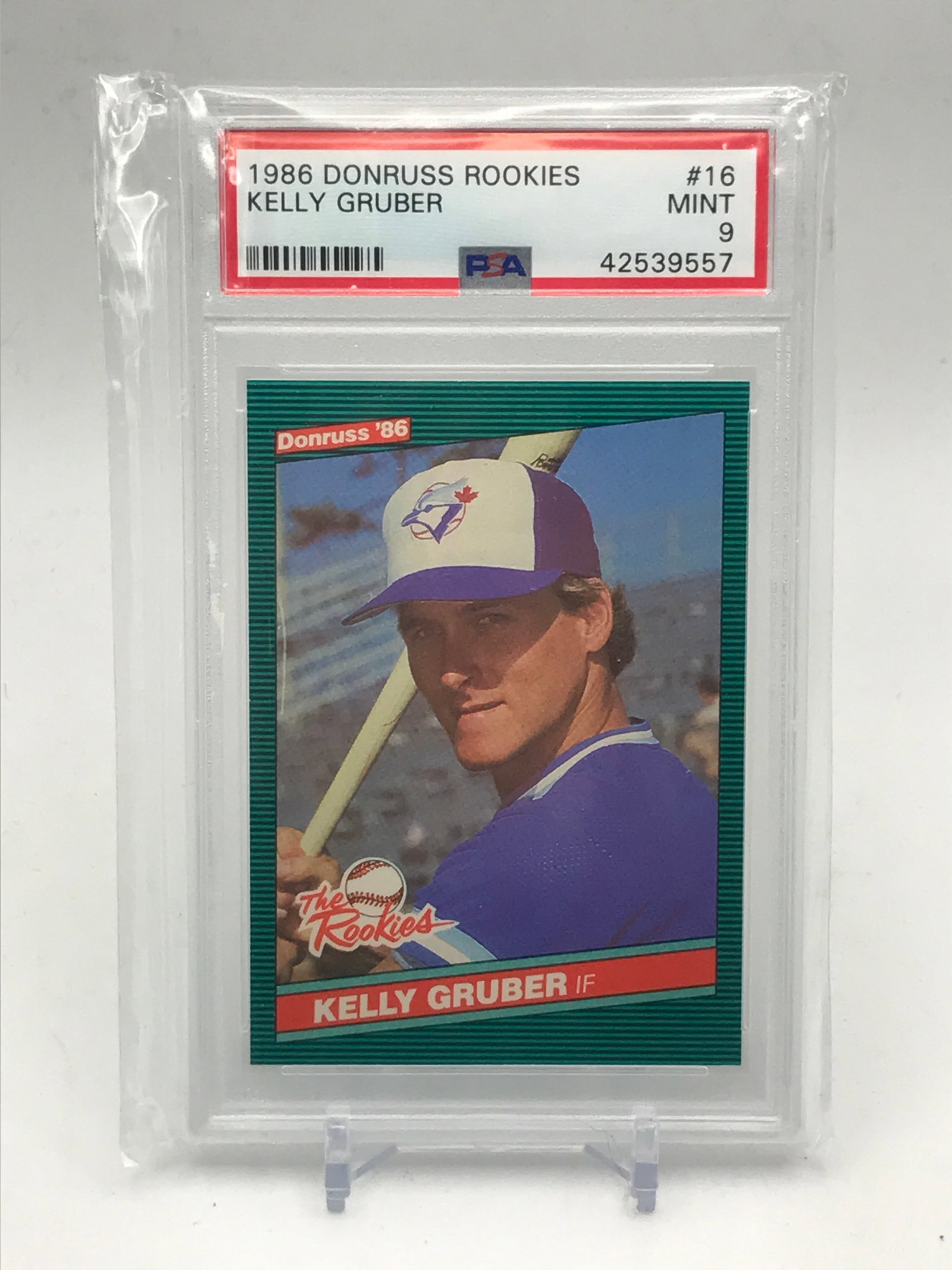 1986 DONRUSS ROOKIES KELLY GRUBER (PSA 9): Prices are in Canadian dollars