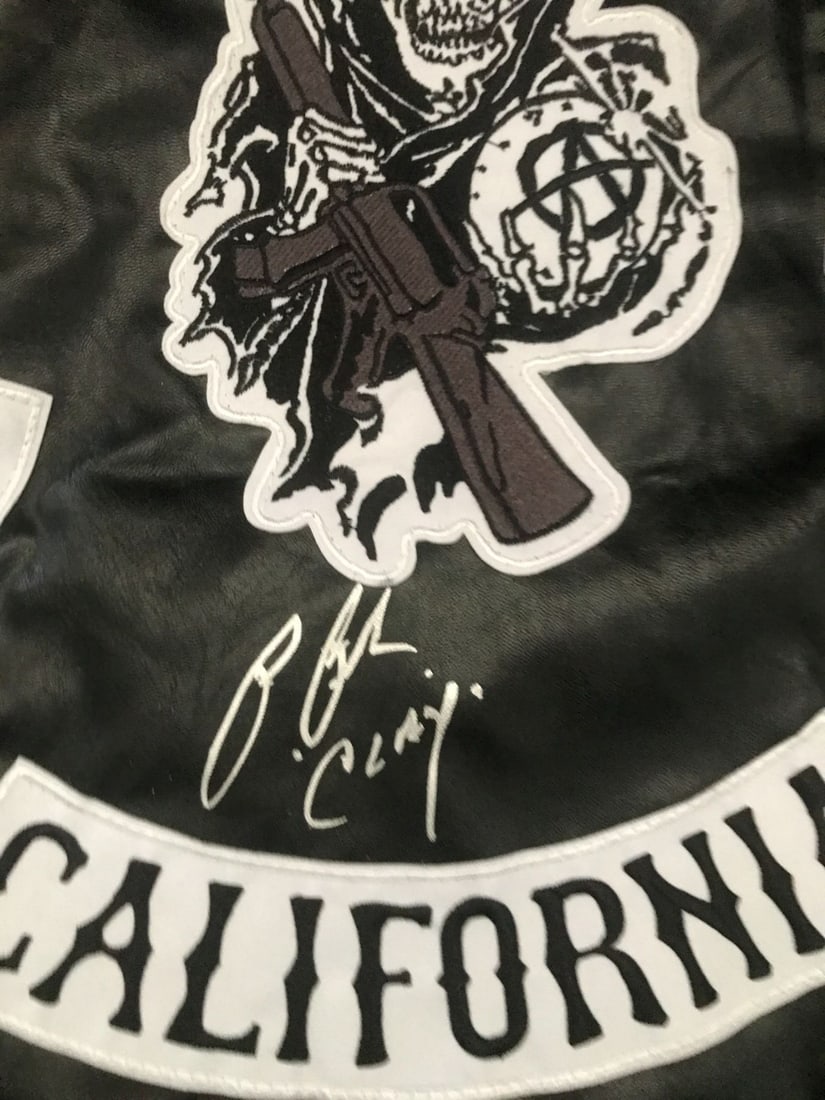 RON PEARLMAN SIGNED SONS OF ANARCHY VEST - WWOC COA - 2
