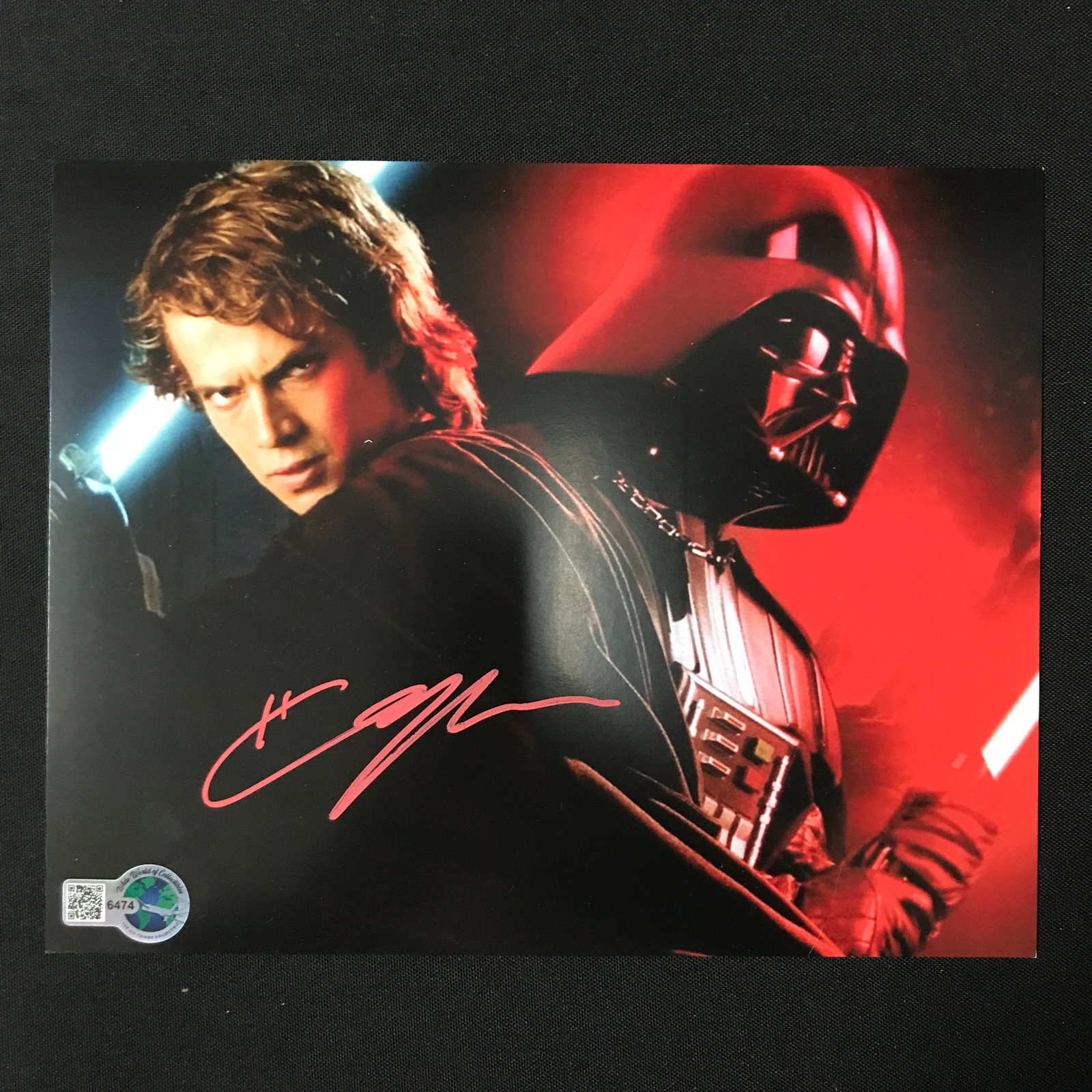 HAYDEN CHRISTSENSEN SIGNED DARTH VADER 8X10 - WWOC COA: Prices are in Canadian dollars