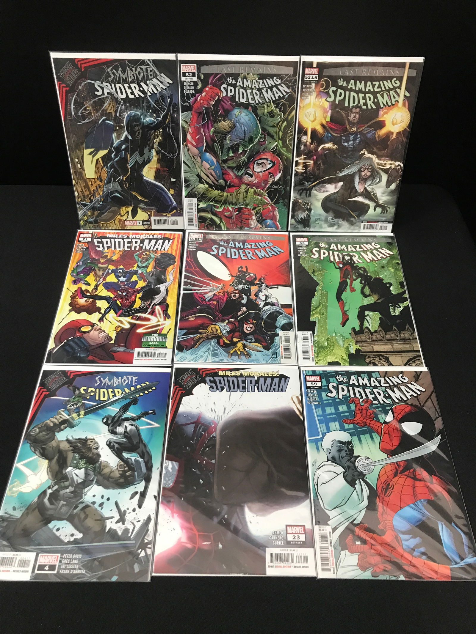LOT OF 9 HIGH GRADE MODERN SPIDER-MAN COMICS: Prices are in Canadian dollars