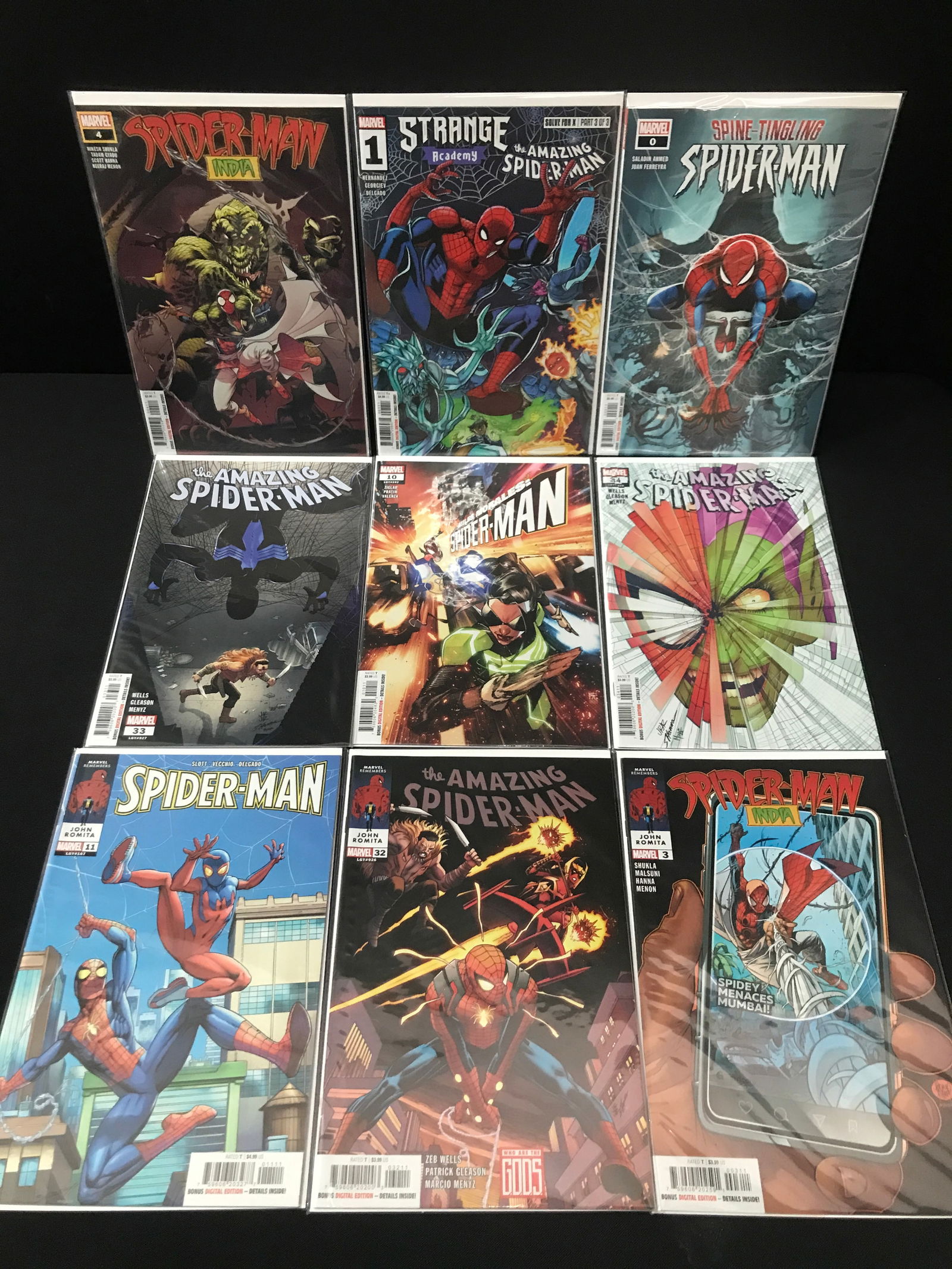 LOT OF 9 HIGH GRADE MODERN SPIDER-MAN COMICS (1 of 1)