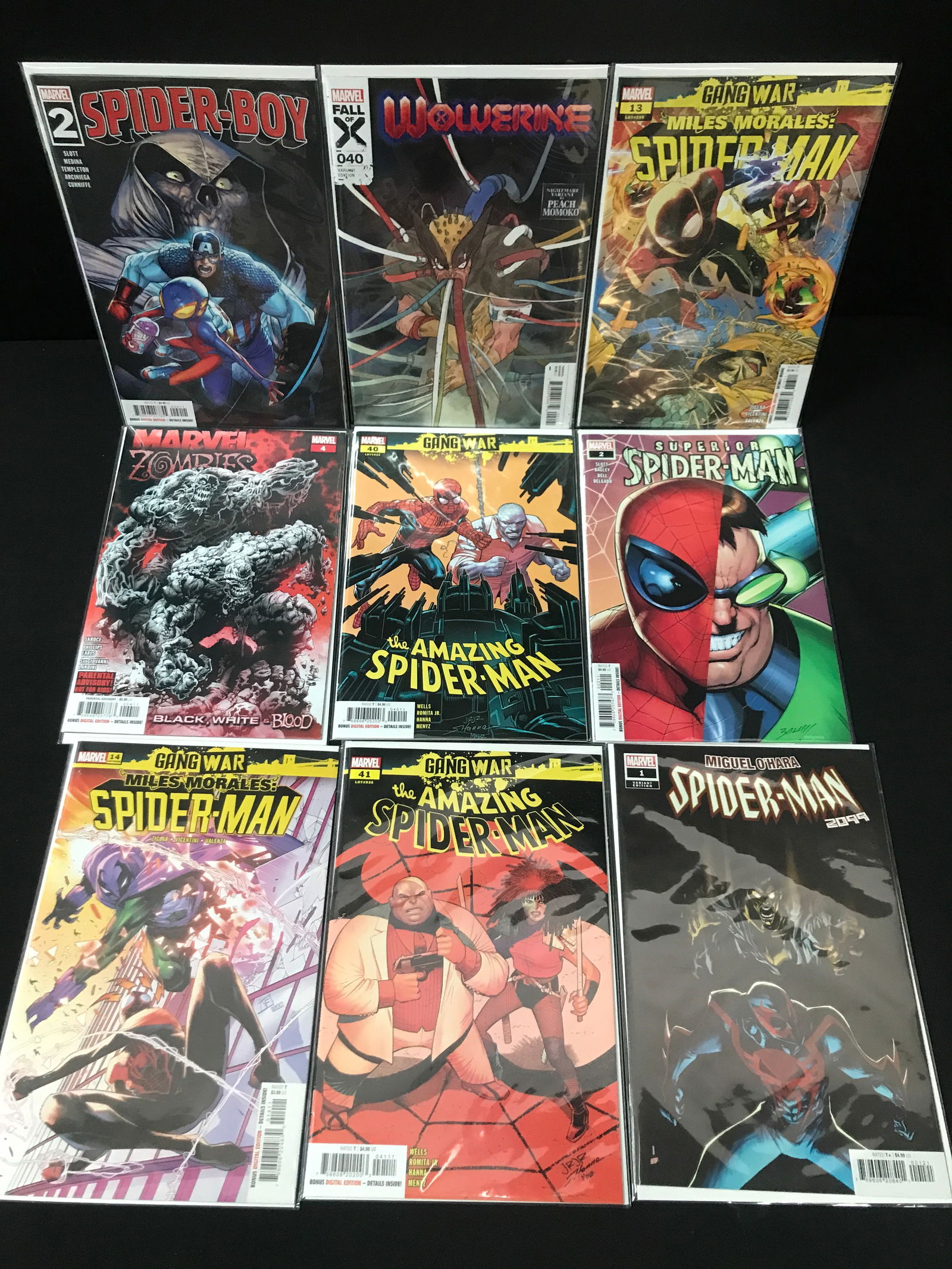 LOT OF 9 HIGH GRADE MODERN SPIDER-MAN COMICS (1 of 1)