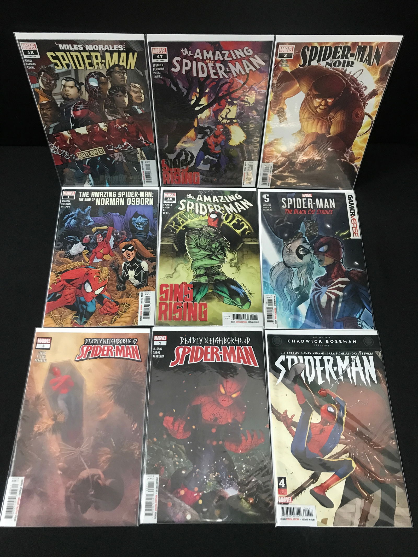 LOT OF 9 HIGH GRADE MODERN SPIDER-MAN COMICS: Prices are in Canadian dollars