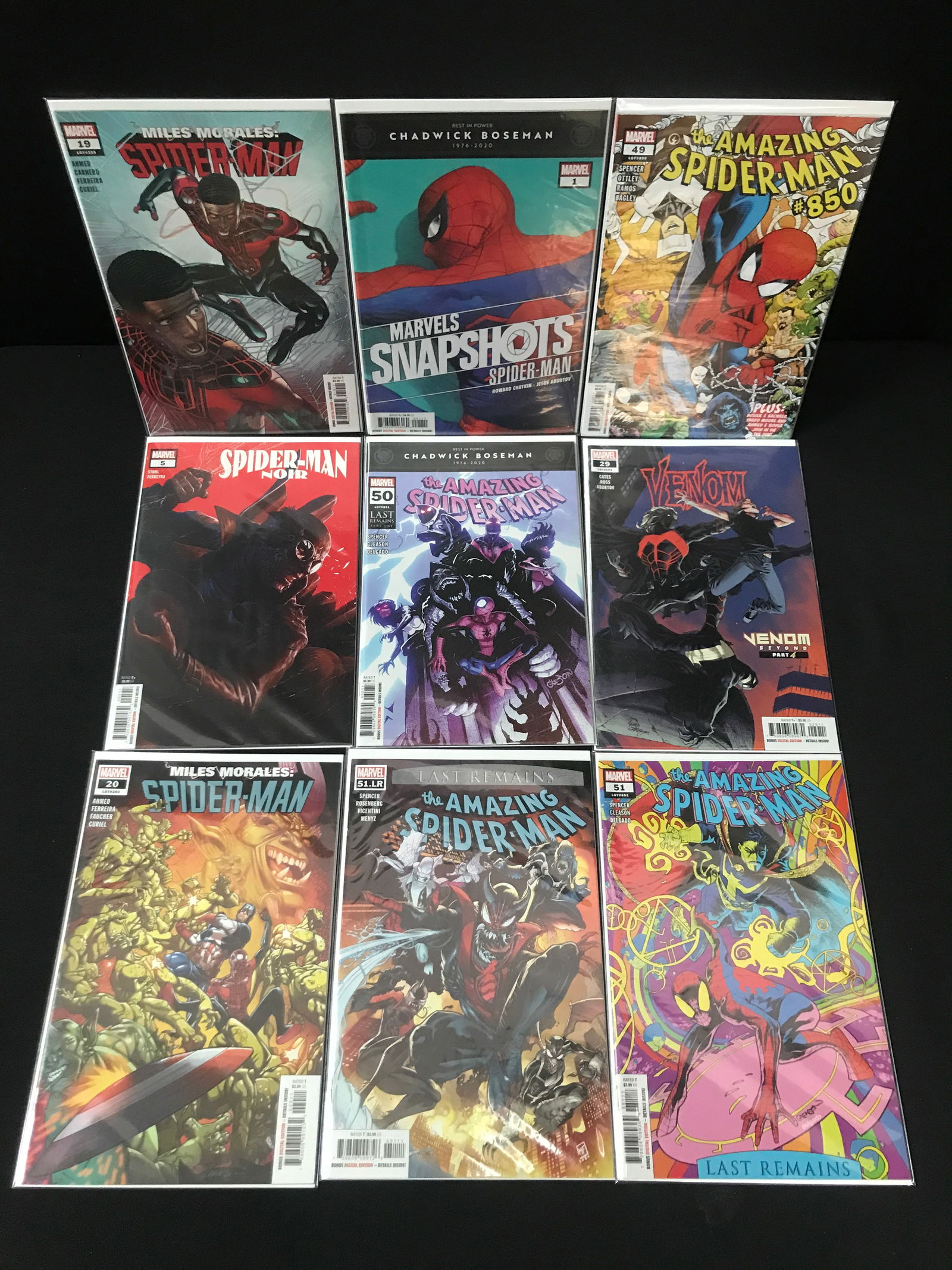 LOT OF 9 HIGH GRADE MODERN SPIDER-MAN COMICS: Prices are in Canadian dollars