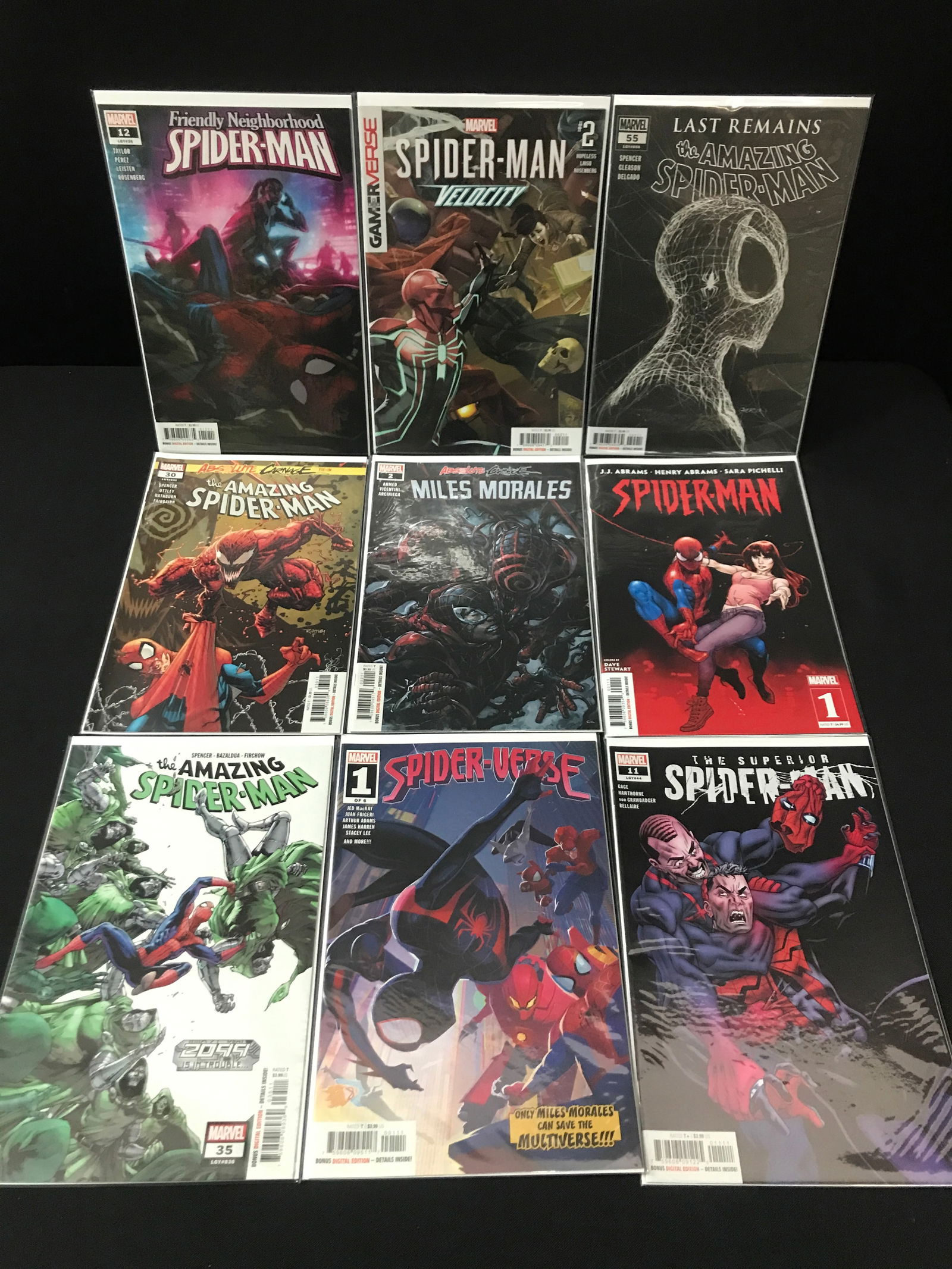 LOT OF 9 HIGH GRADE MODERN SPIDER-MAN COMICS: Prices are in Canadian dollars