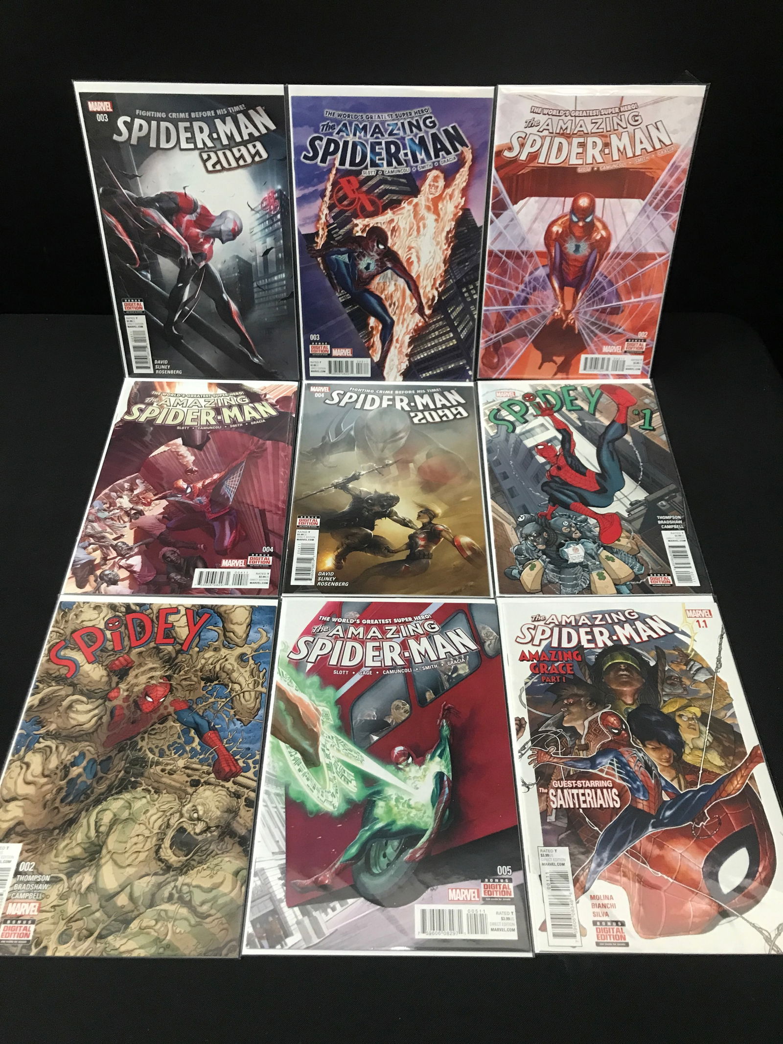 LOT OF 9 HIGH GRADE MODERN SPIDER-MAN COMICS (1 of 1)