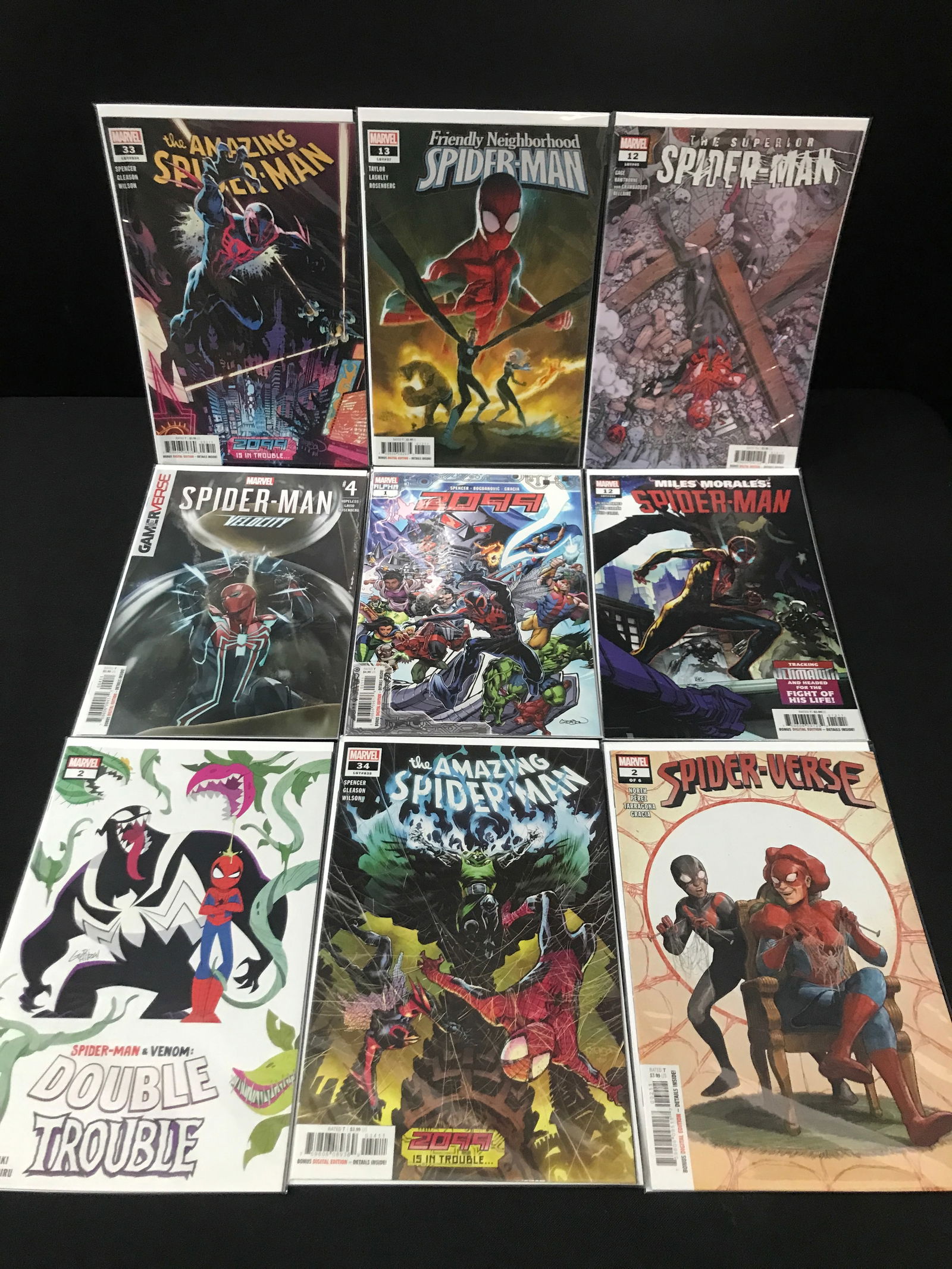 LOT OF 9 HIGH GRADE MODERN SPIDER-MAN COMICS: Prices are in Canadian dollars