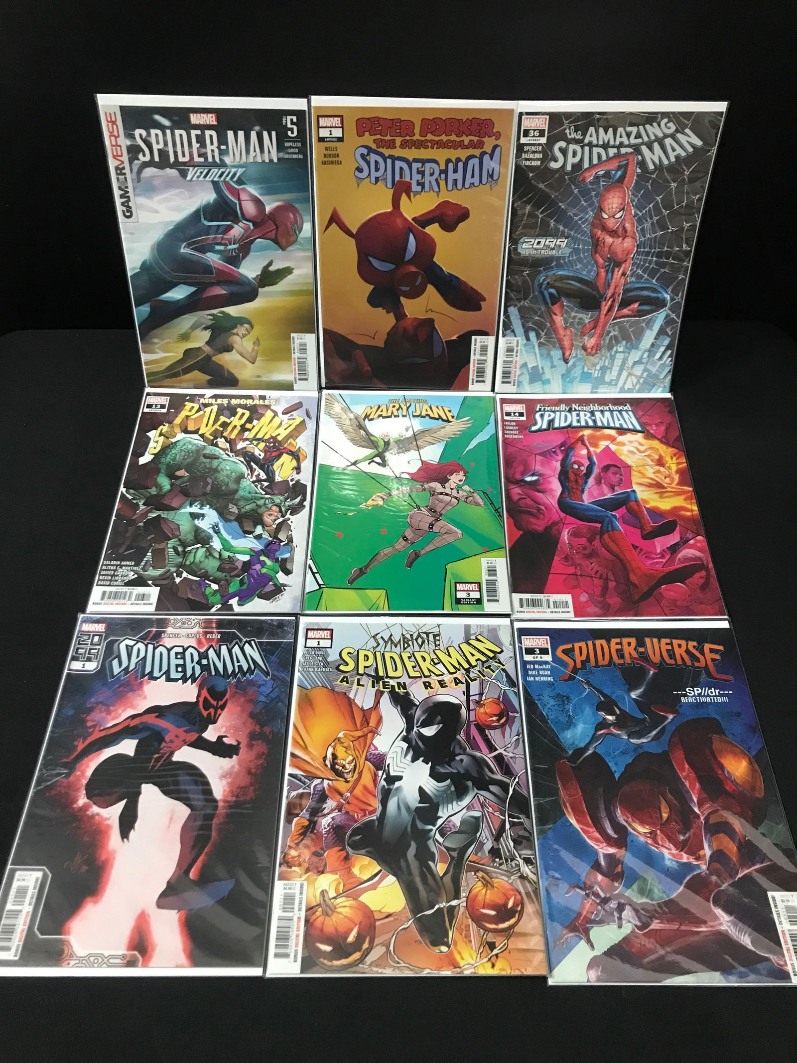 LOT OF 9 HIGH GRADE MODERN SPIDER-MAN COMICS: Prices are in Canadian dollars