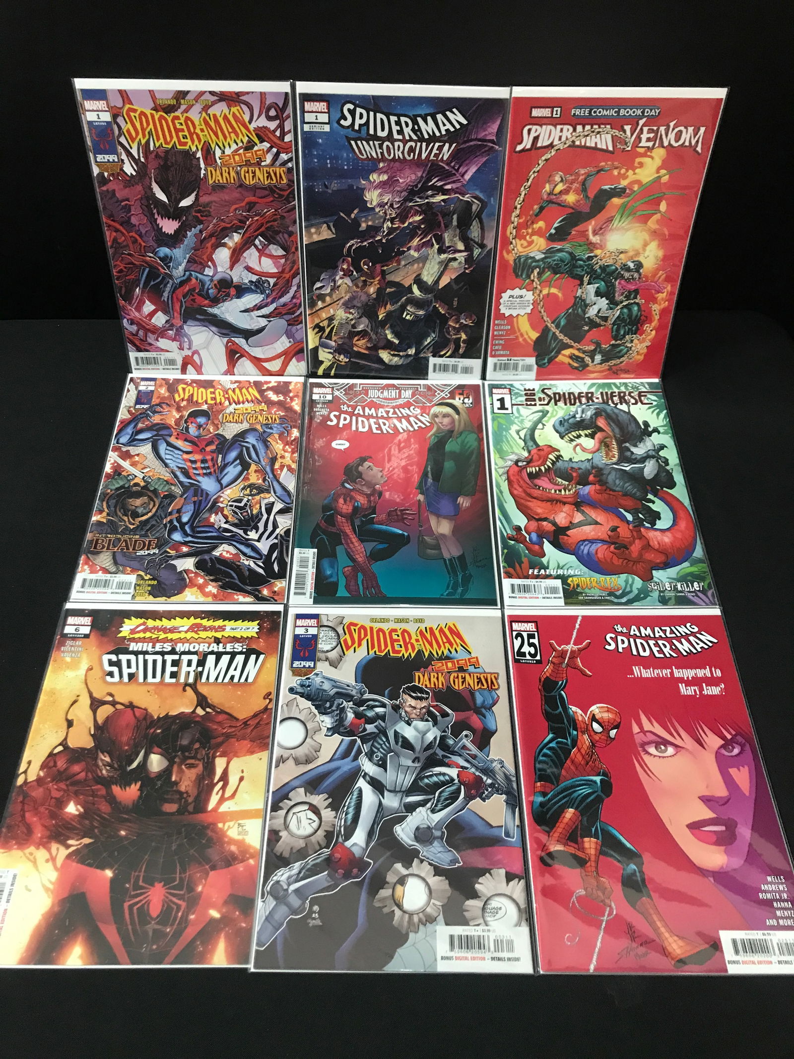 LOT OF 9 HIGH GRADE MODERN SPIDER-MAN COMICS (1 of 1)