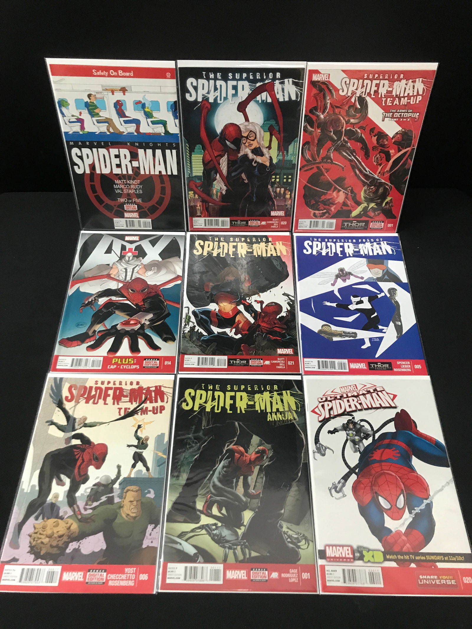 LOT OF 9 HIGH GRADE MODERN SPIDER-MAN COMICS: Prices are in Canadian dollars