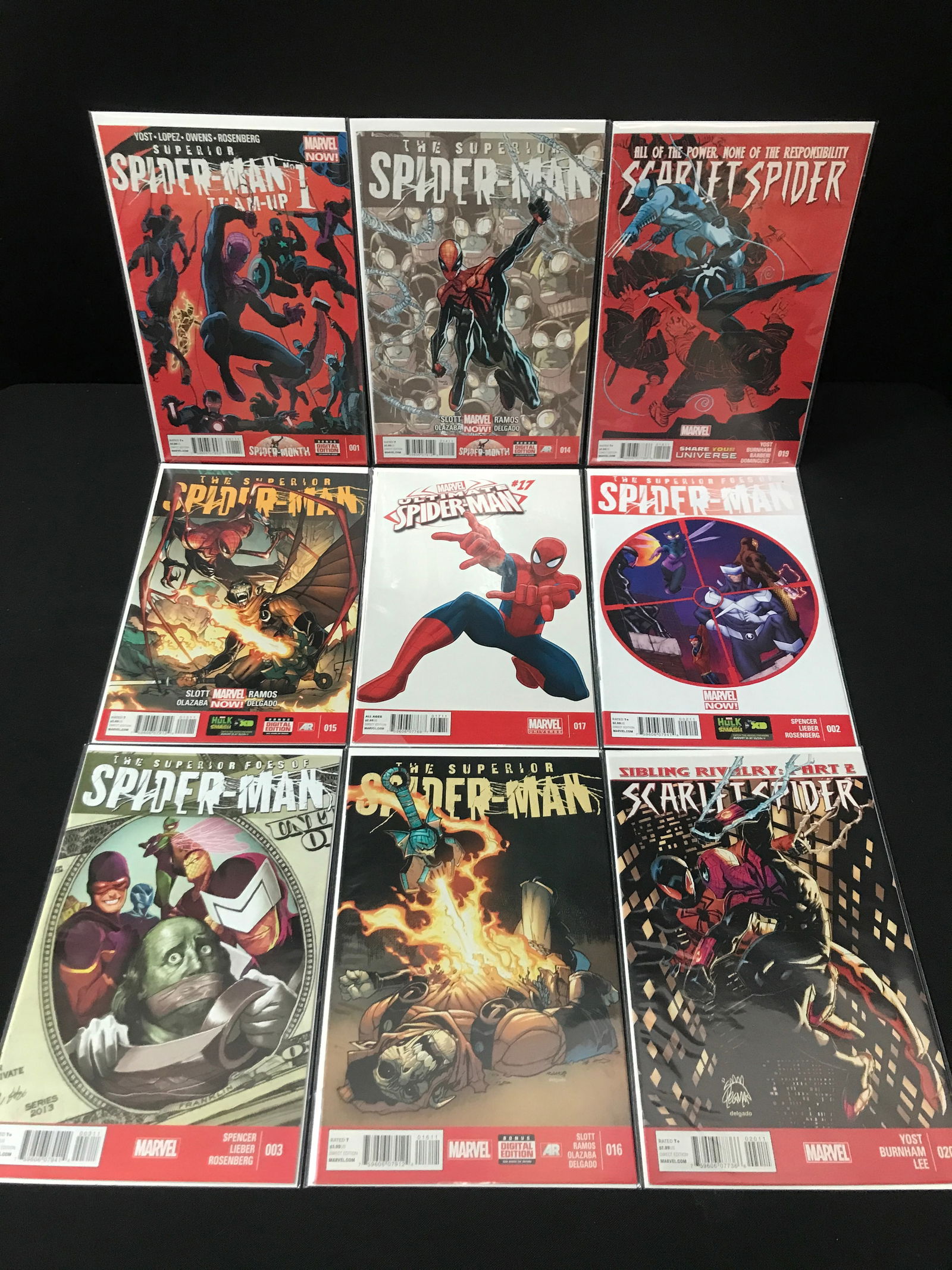 LOT OF 9 HIGH GRADE MODERN SPIDER-MAN COMICS (1 of 1)