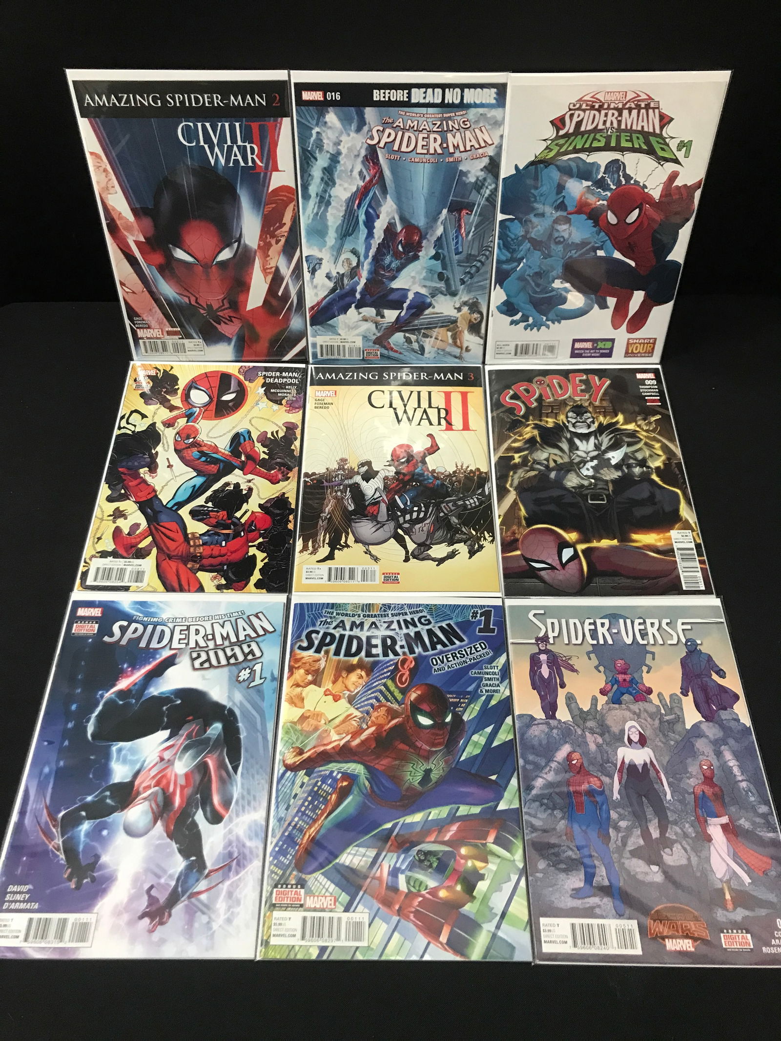 LOT OF 9 HIGH GRADE MODERN SPIDER-MAN COMICS (1 of 1)