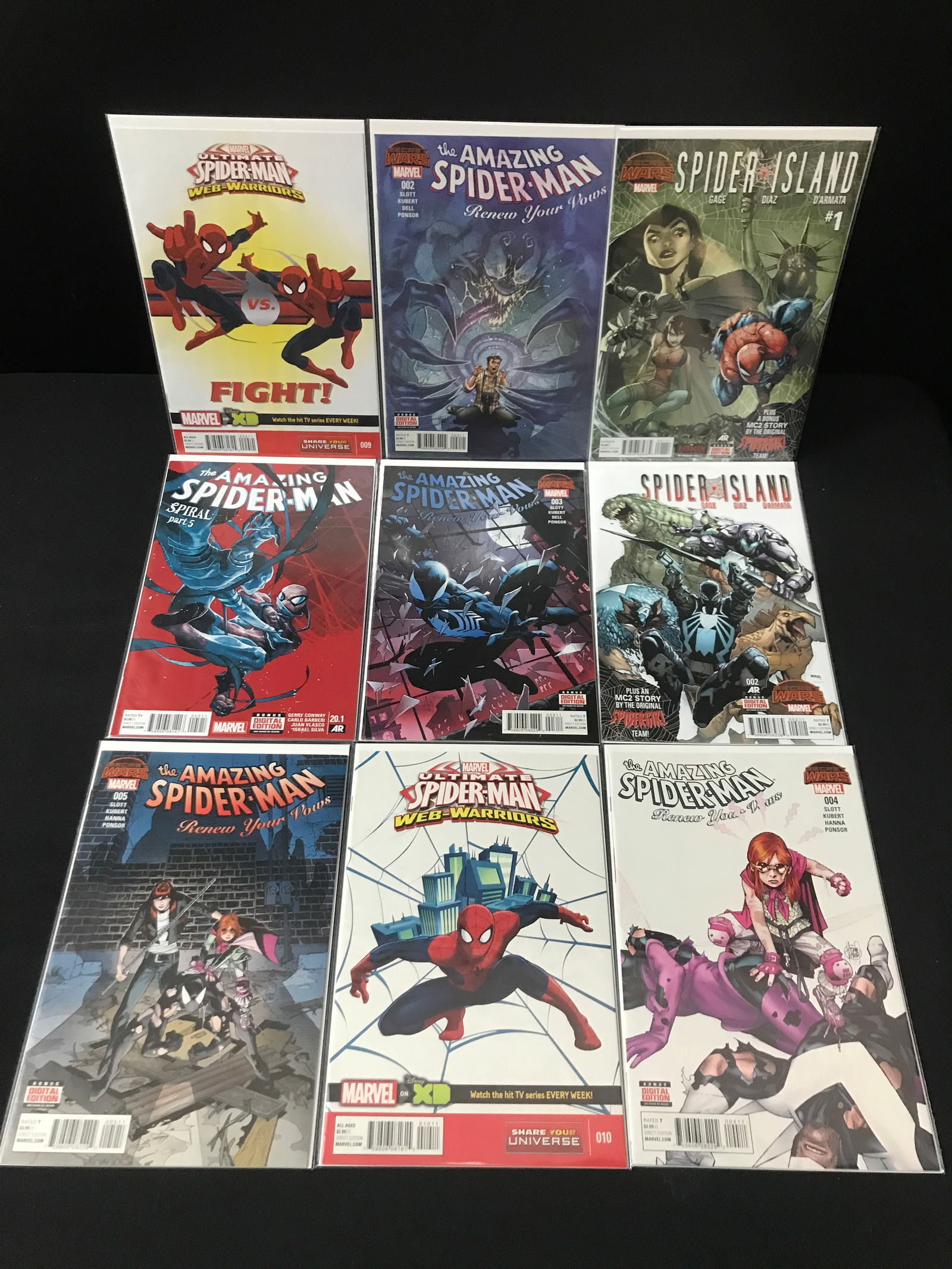 LOT OF 9 HIGH GRADE MODERN SPIDER-MAN COMICS (1 of 1)