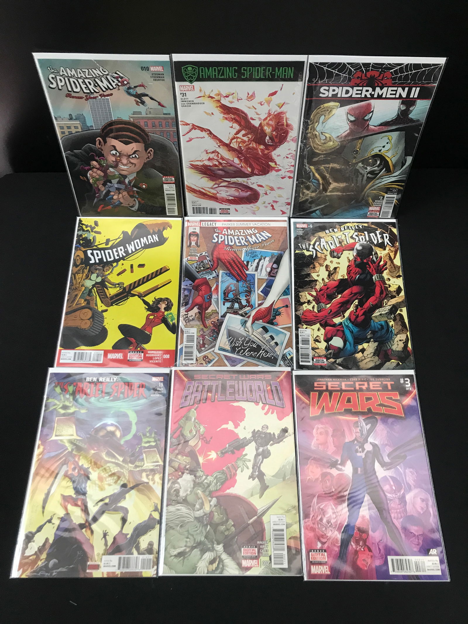 LOT OF 9 HIGH GRADE MODERN SPIDER-MAN COMICS (1 of 1)