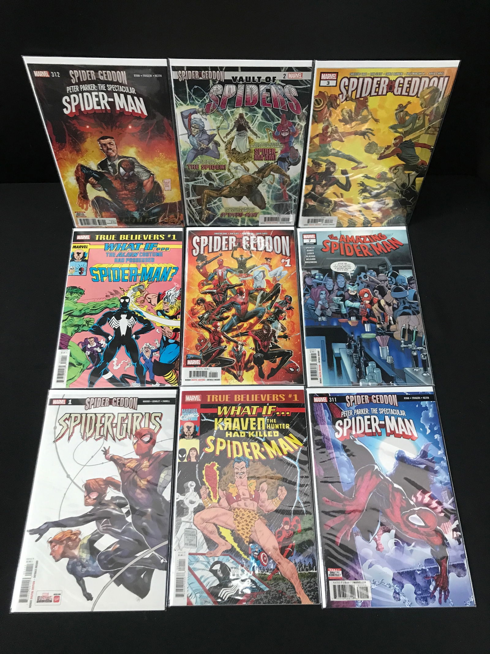 LOT OF 9 HIGH GRADE MODERN SPIDER-MAN COMICS: Prices are in Canadian dollars