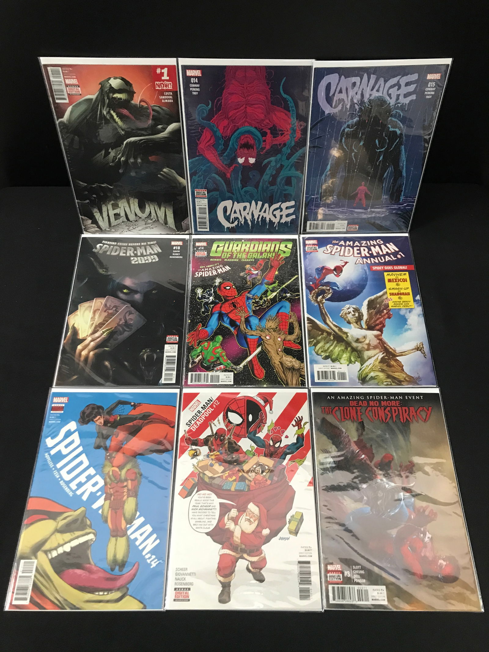 LOT OF 9 HIGH GRADE MODERN SPIDER-MAN COMICS: Prices are in Canadian dollars