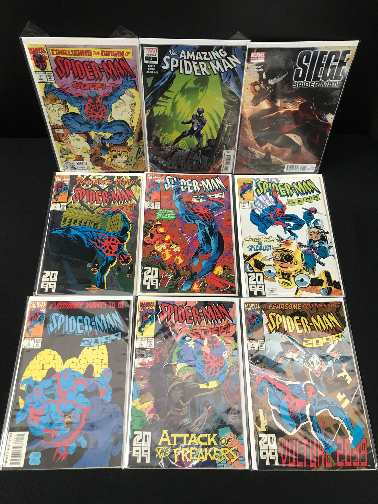 LOT OF 9 HIGH GRADE MODERN SPIDER-MAN COMICS: Prices are in Canadian dollars