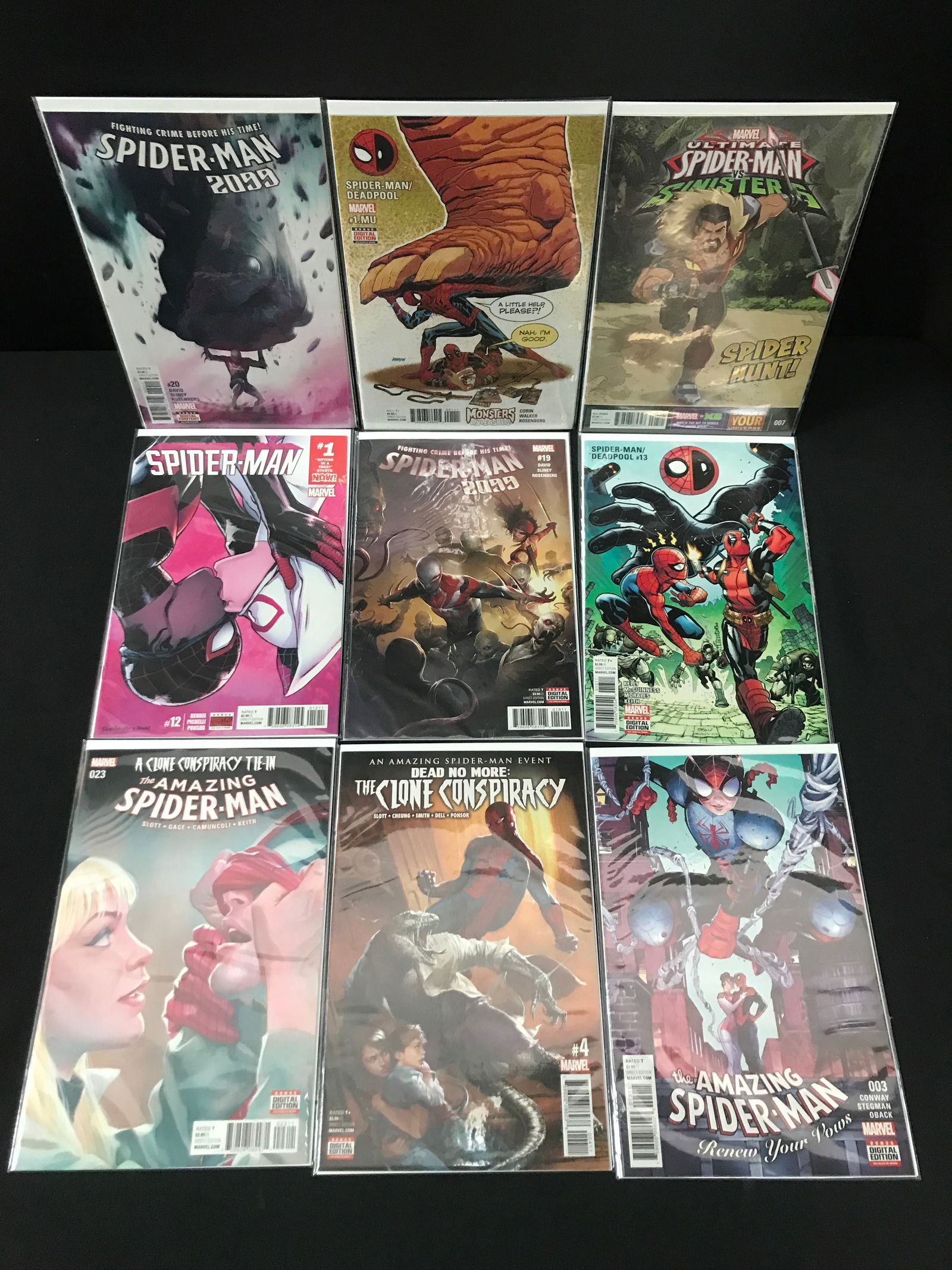 LOT OF 9 HIGH GRADE MODERN SPIDER-MAN COMICS: Prices are in Canadian dollars