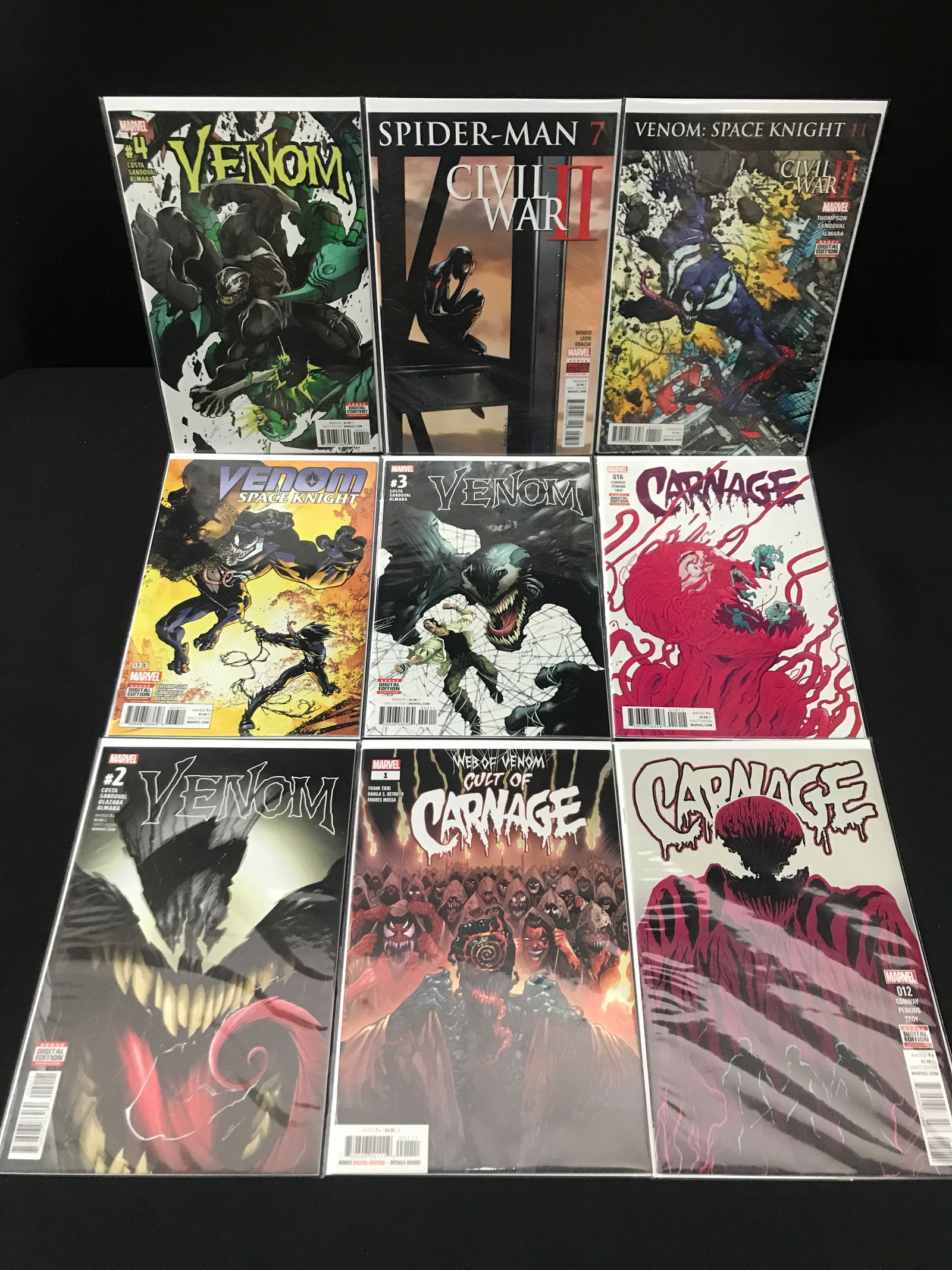 LOT OF 9 HIGH GRADE MODERN SPIDER-MAN COMICS: Prices are in Canadian dollars