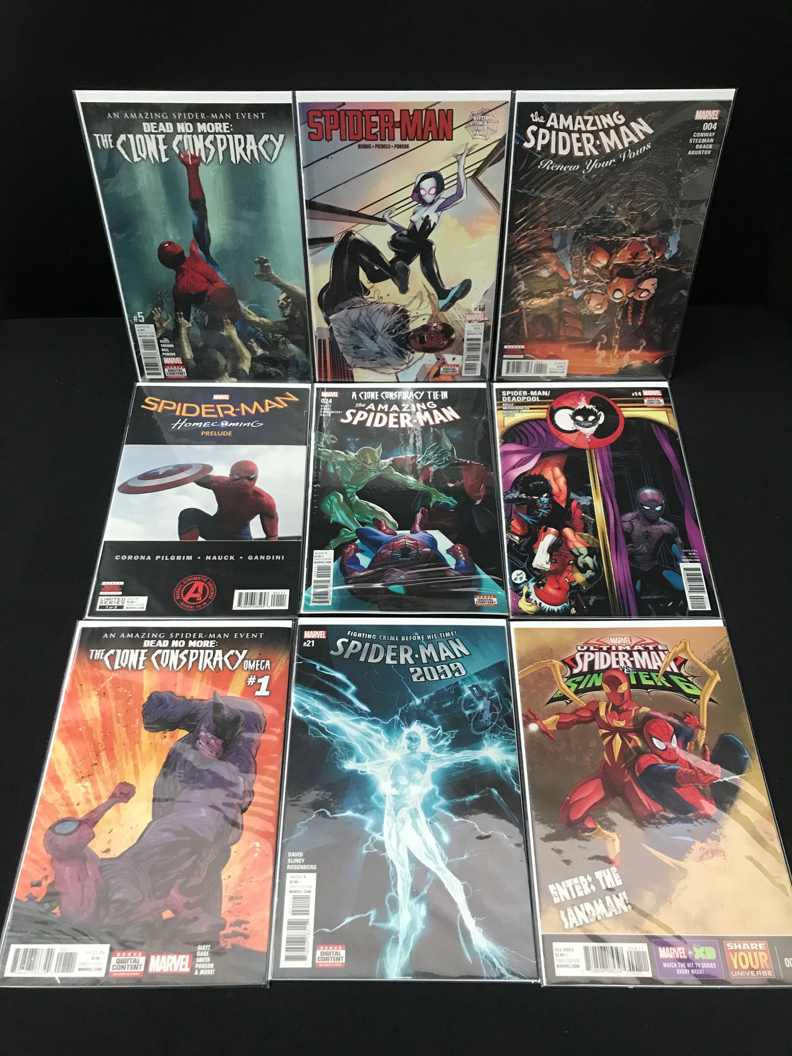 LOT OF 9 HIGH GRADE MODERN SPIDER-MAN COMICS (1 of 1)