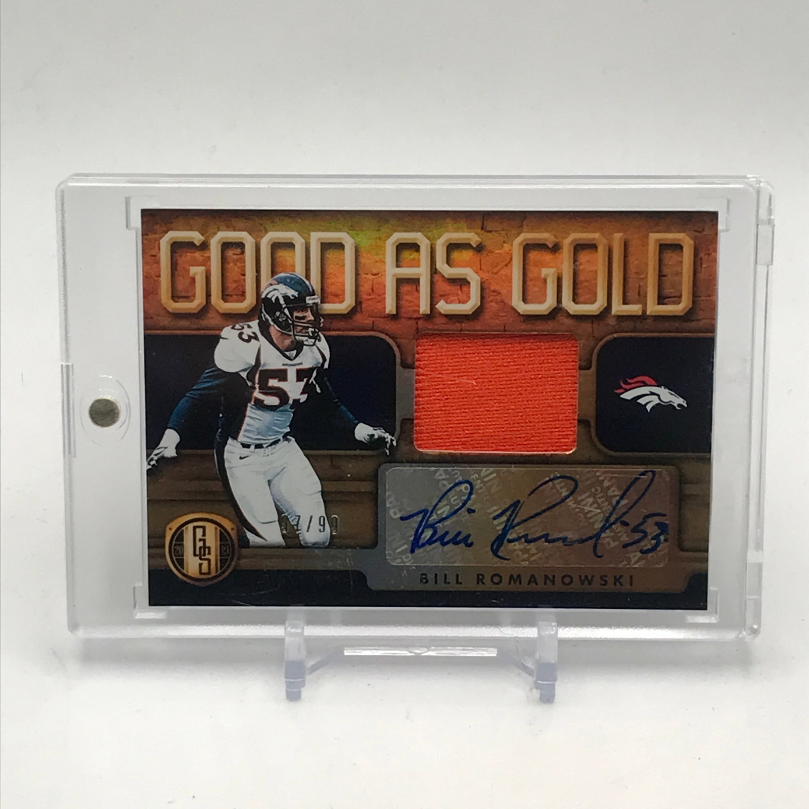 2019 PANINI GOLD STANDARD FOOTBALL BILL ROMANOWSKI SIGNED PATCH TRADING CARD 7/99: Prices are in Canadian Dollars