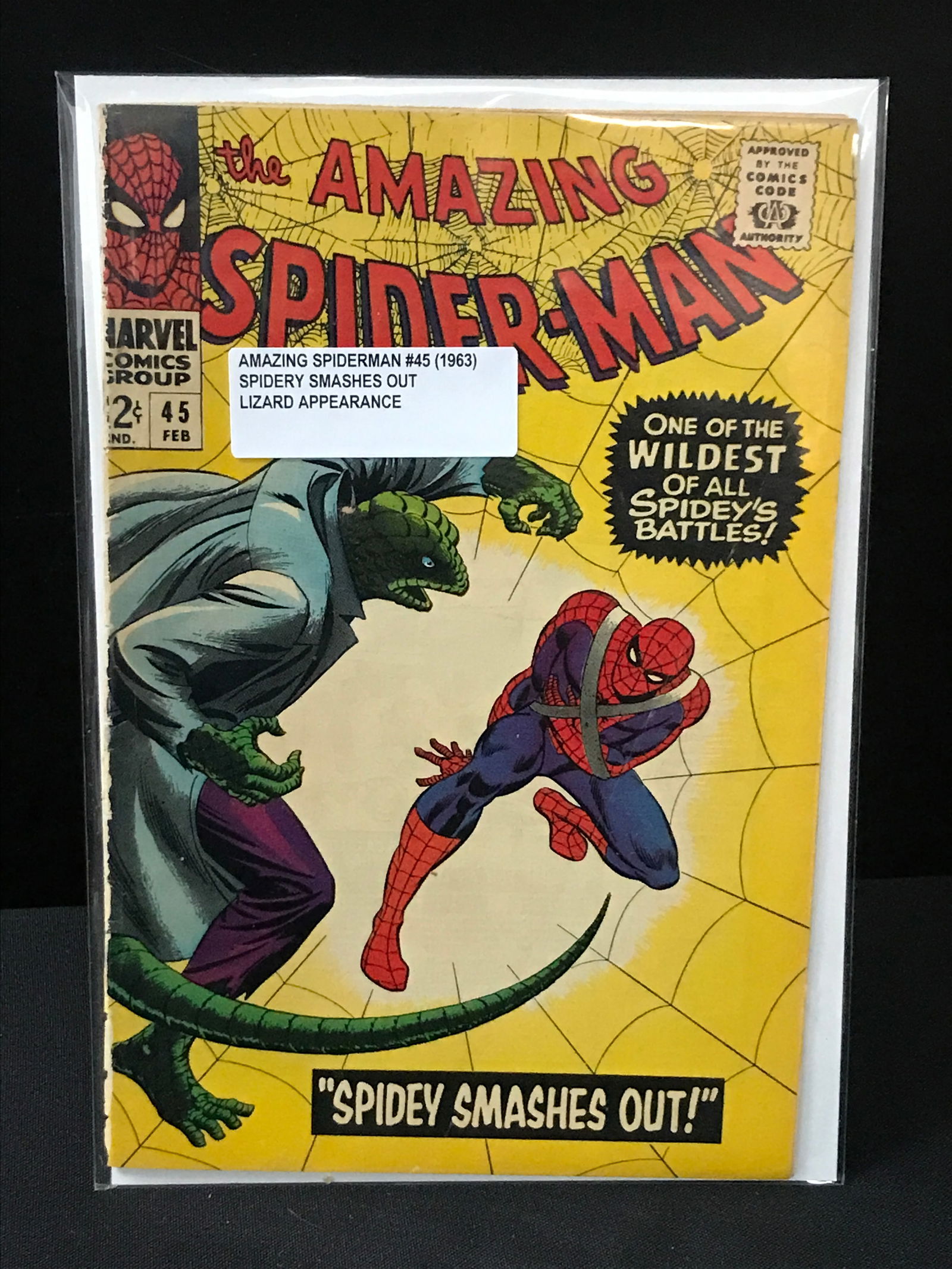 THE AMAZING SPIDERMAN #45 (1963) LIZARD APPEARANCE - MARVEL COMICS (1 of 1)