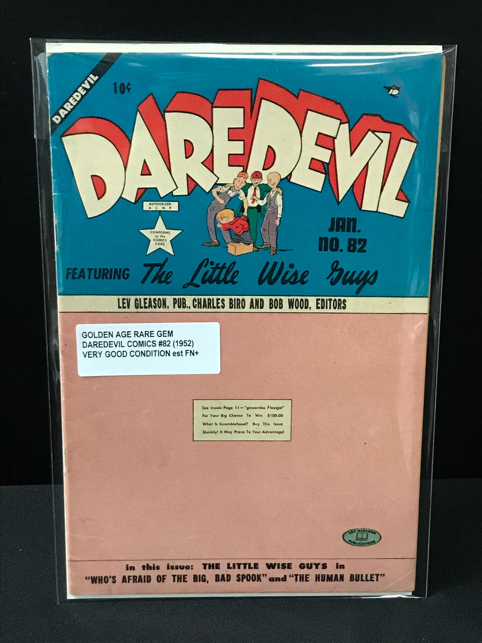 DAREDEVIL COMICS #82 (1952) LEV GLEESON PUBLICATIONS (1 of 1)