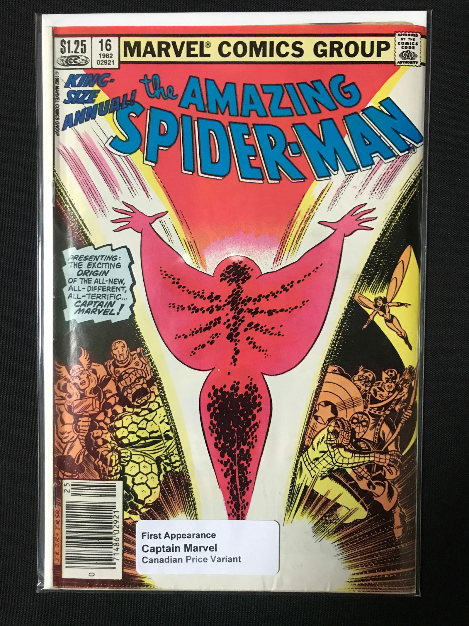 THE AMAZING SPIDERMAN KING SIZED ANNUAL #16 1ST APP CAPTAIN MARVEL CPV - MARVEL COMICS: Prices are in Canadian Dollars