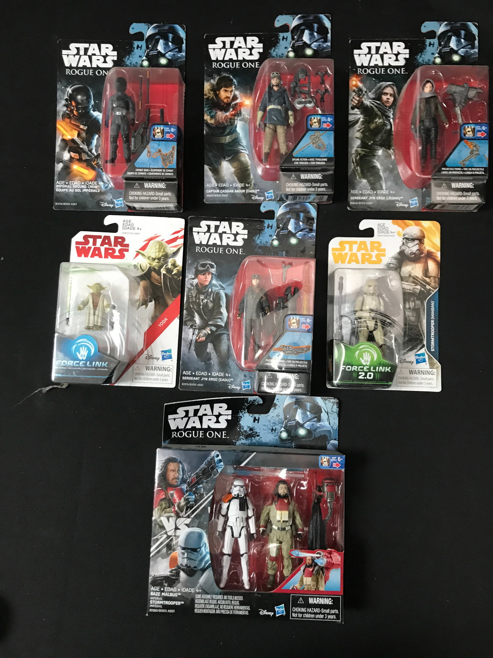 LOT OF 7 STAR WARS ACTION FIGURES IN ORIGINAL PACKAGING (1 of 1)