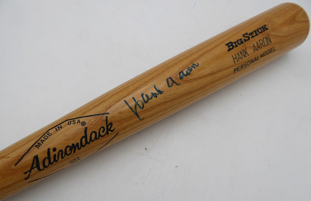 HANK AARON SIGNED BASEBALL BAT - BECKETT COA: Prices are in Canadian dollars