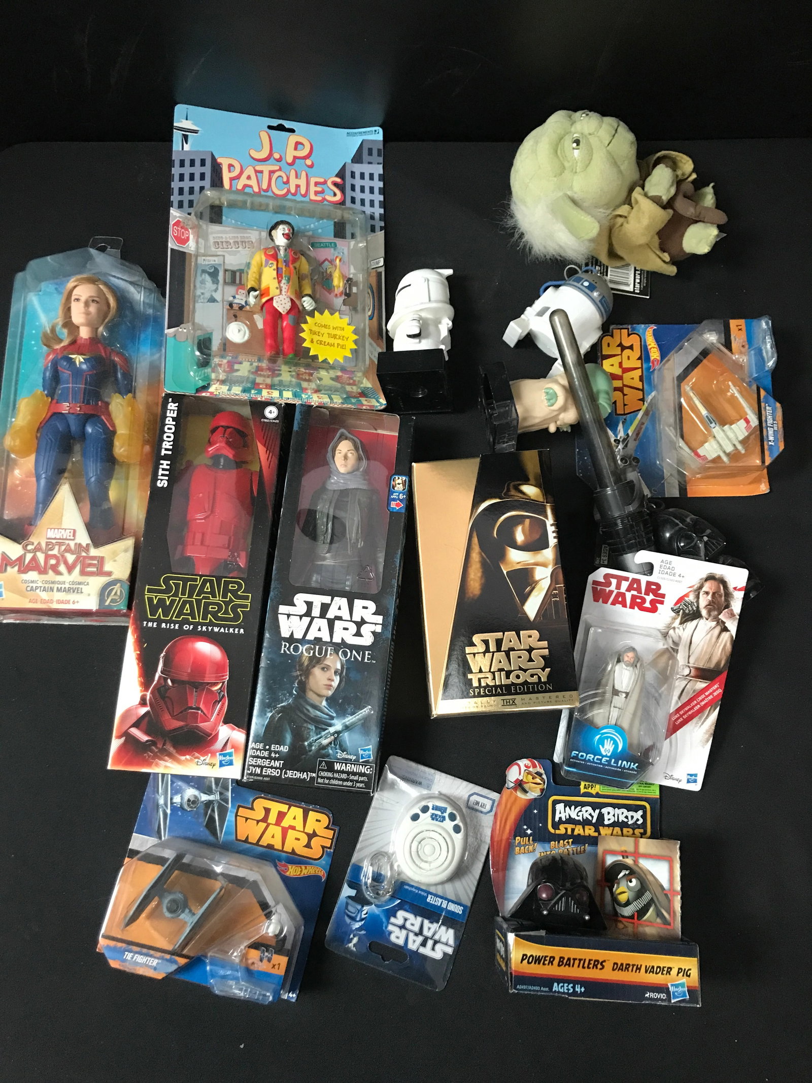 LOT OF MISCELLANEOUS ACTION FIGURES AND STAR WARS ITEMS: Prices are in Canadian dollars