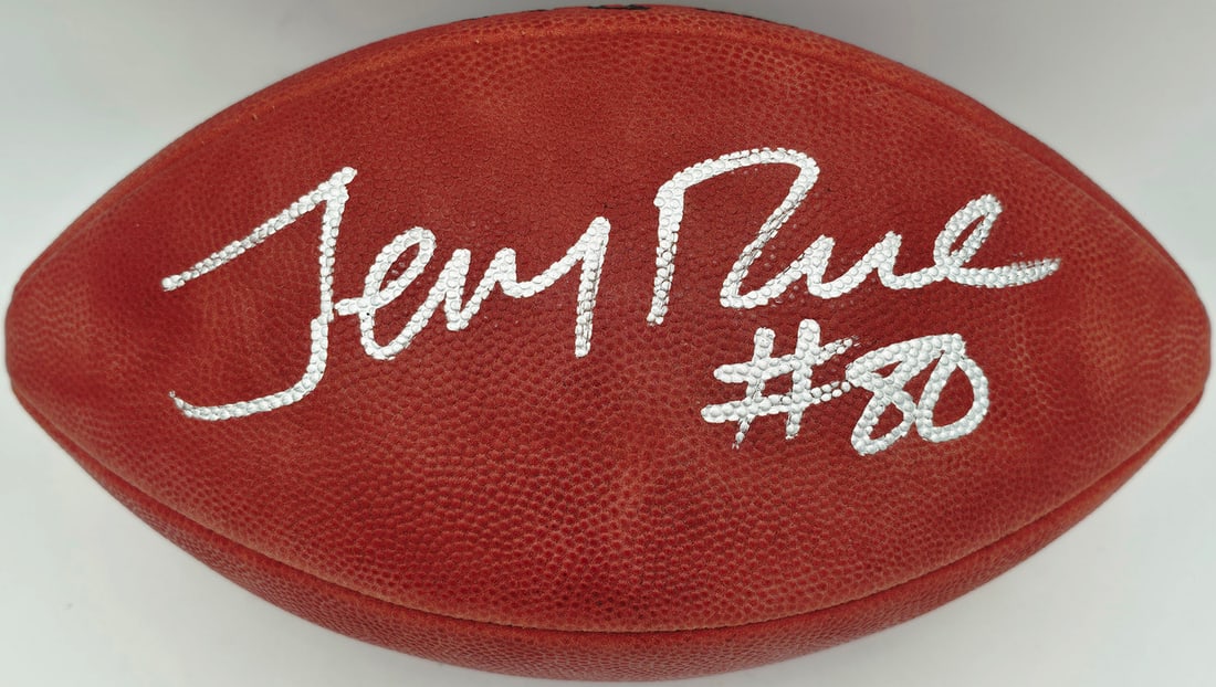 JERRY RICE SIGNED NFL FOOTBALL - BECKETT COA: Prices are in Canadian dollars