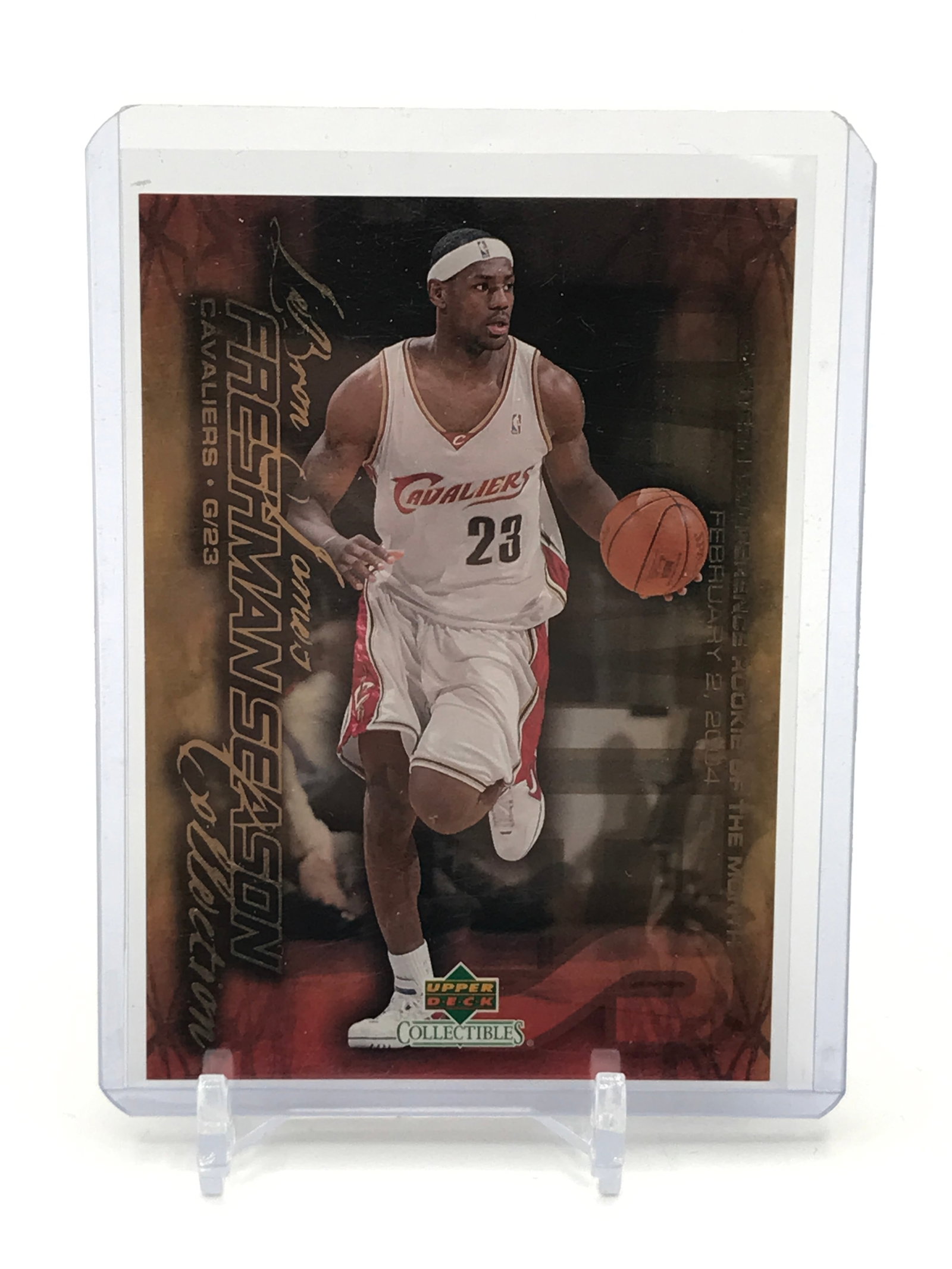 2004 UPPER DECK LEBRON JAMES FRESHMAN COLLECTION TRADING CARD (1 of 2)