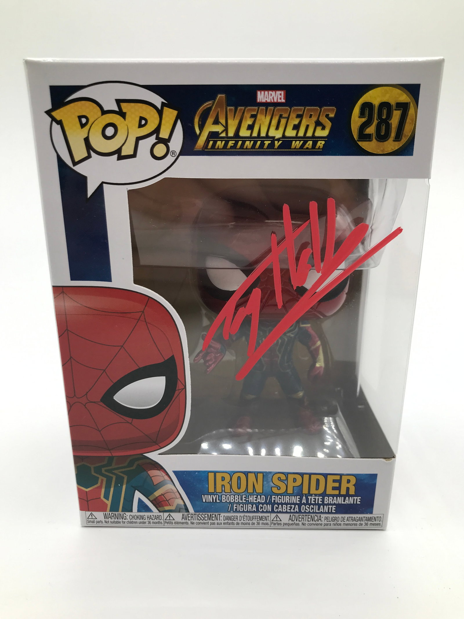 TOM HOLLAND SIGNED SPIDERMAN FUNKO POP - KB COA: Prices are in Canadian dollars