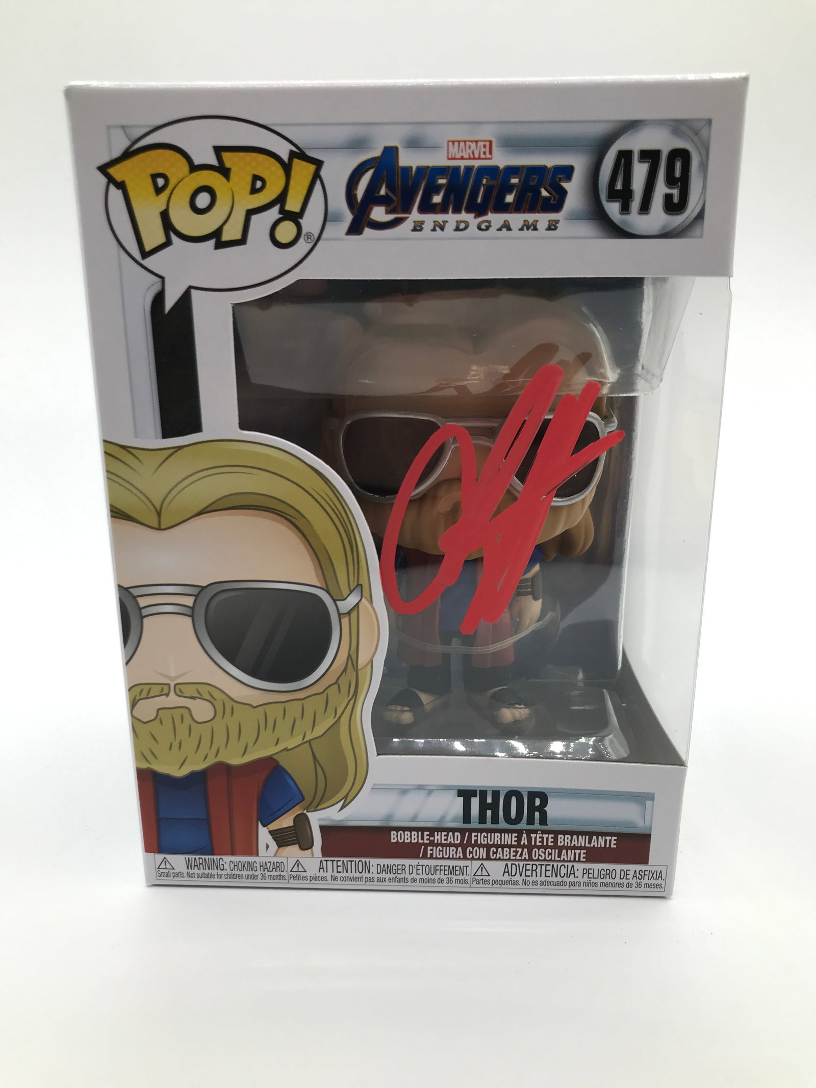 CHRIS HEMSWORTH SIGNED THOR FUNKO POP - KB COA: Prices are in Canadian dollars