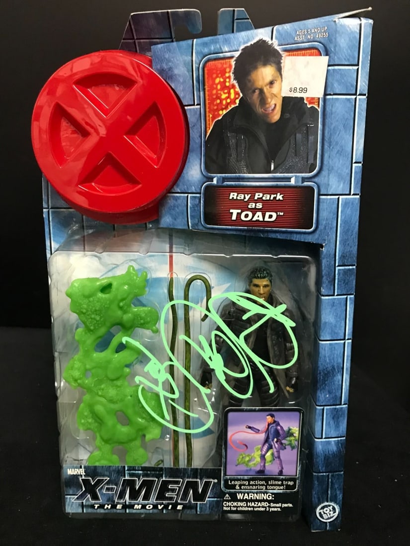RAY PARK SIGNED TOAD X-MEN ACTION FIGURE - WWOC COA: Prices are in Canadian dollars