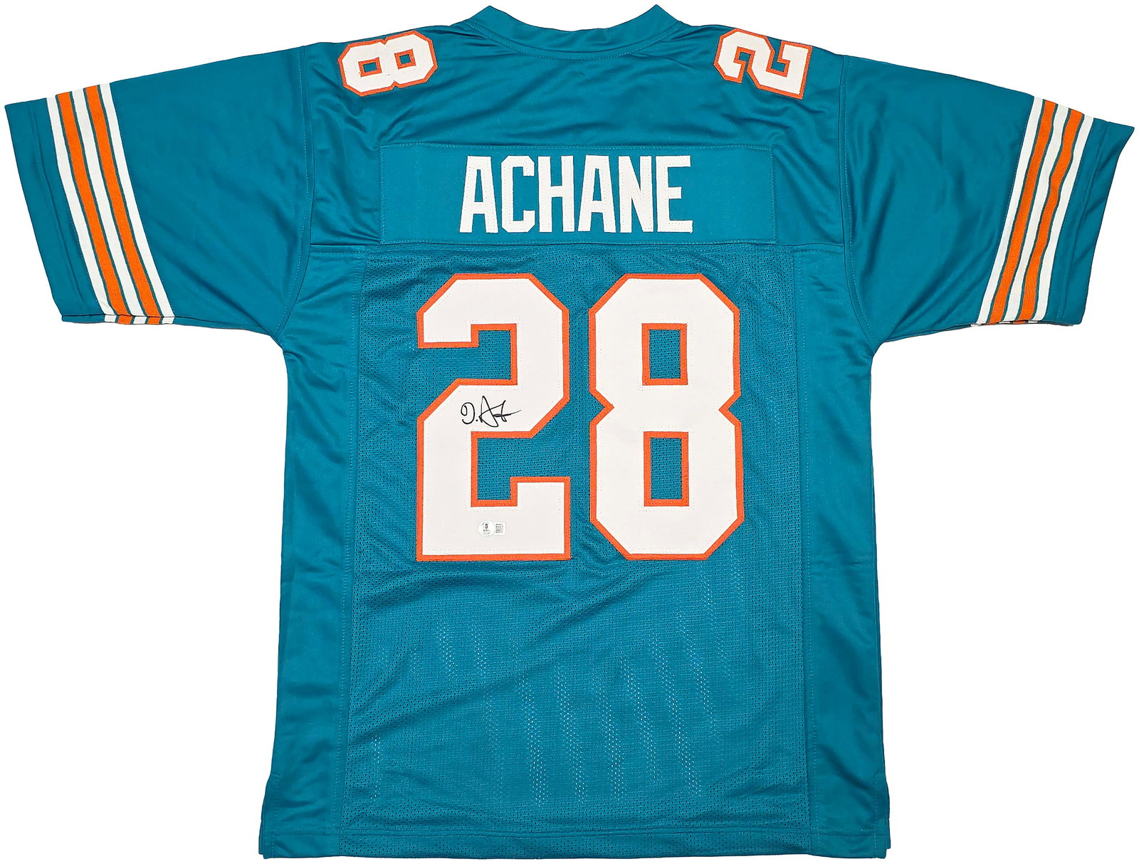 DE'VON ACHANE SIGNED FOOTBALL JERSEY - BECKETT COA (1 of 3)