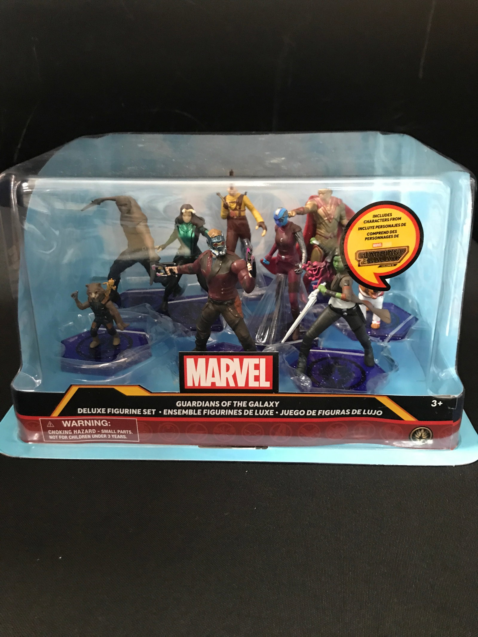 MARVEL GUARDIANS OF THE GALAXY DELUXE FIGURINE SET IN ORIGINAL PACKAGING: Prices are in Canadian dollars