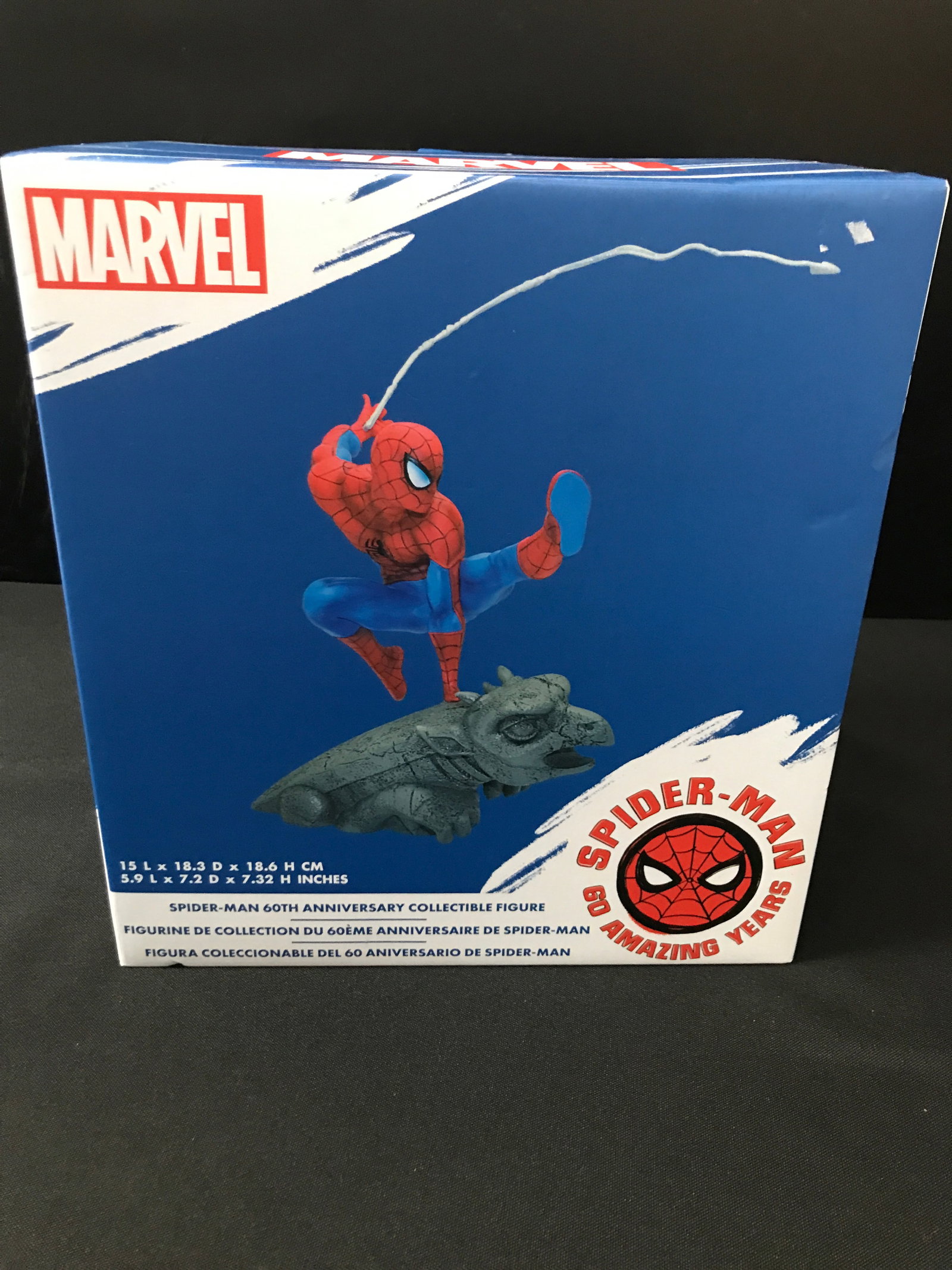 SPIDERMAN 60TH ANNIVERSARY COLLECTIBLE FIGURE IN ORIGINAL PACKAGING - MARVEL: Prices are in Canadian dollars