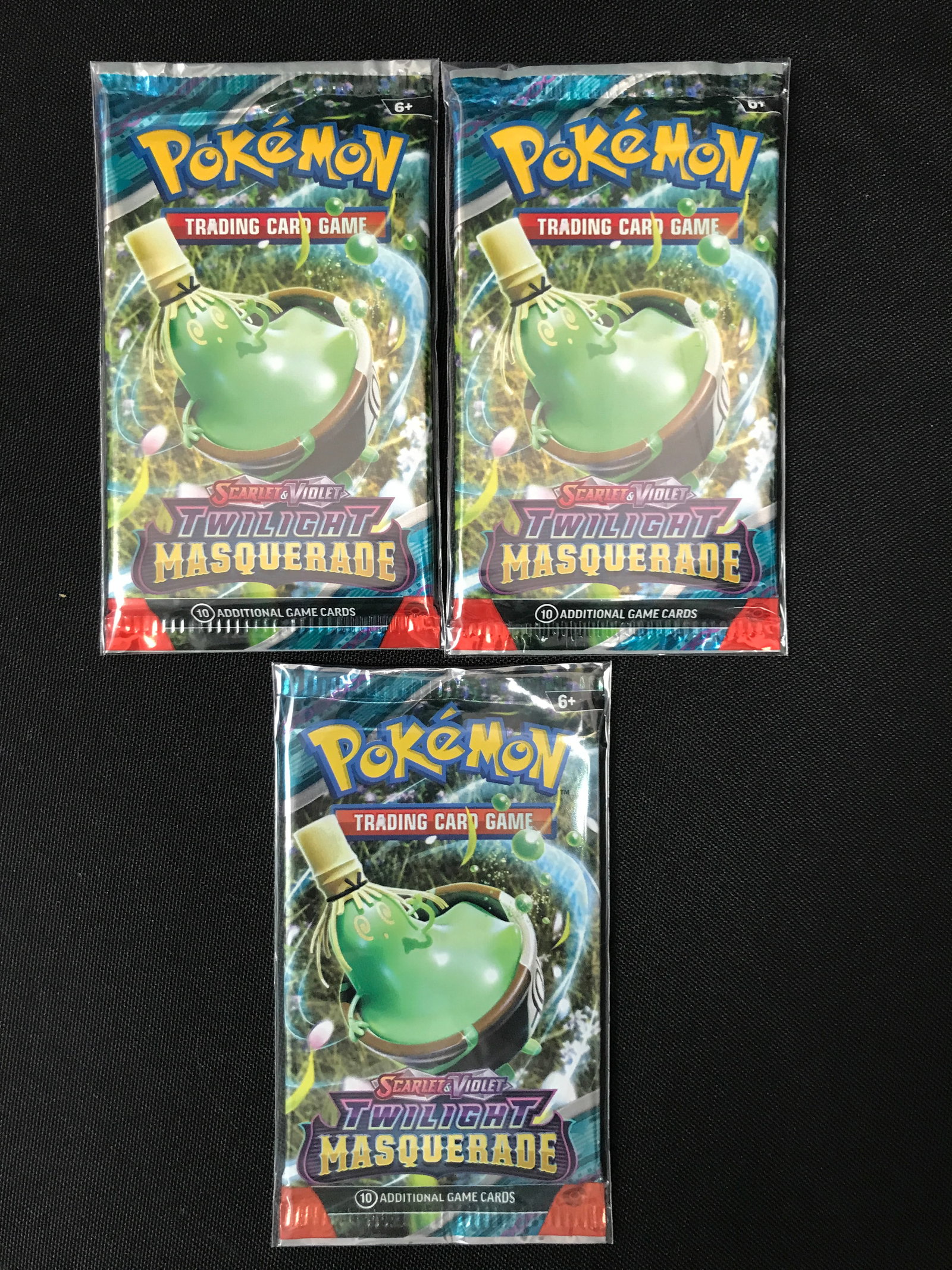 LOT OF 3 POKEMON TCG SCARLET & VIOLET TWILIGHT MASQUERADE SEALED BOOSTER PACKS: Prices are in Canadian dollars