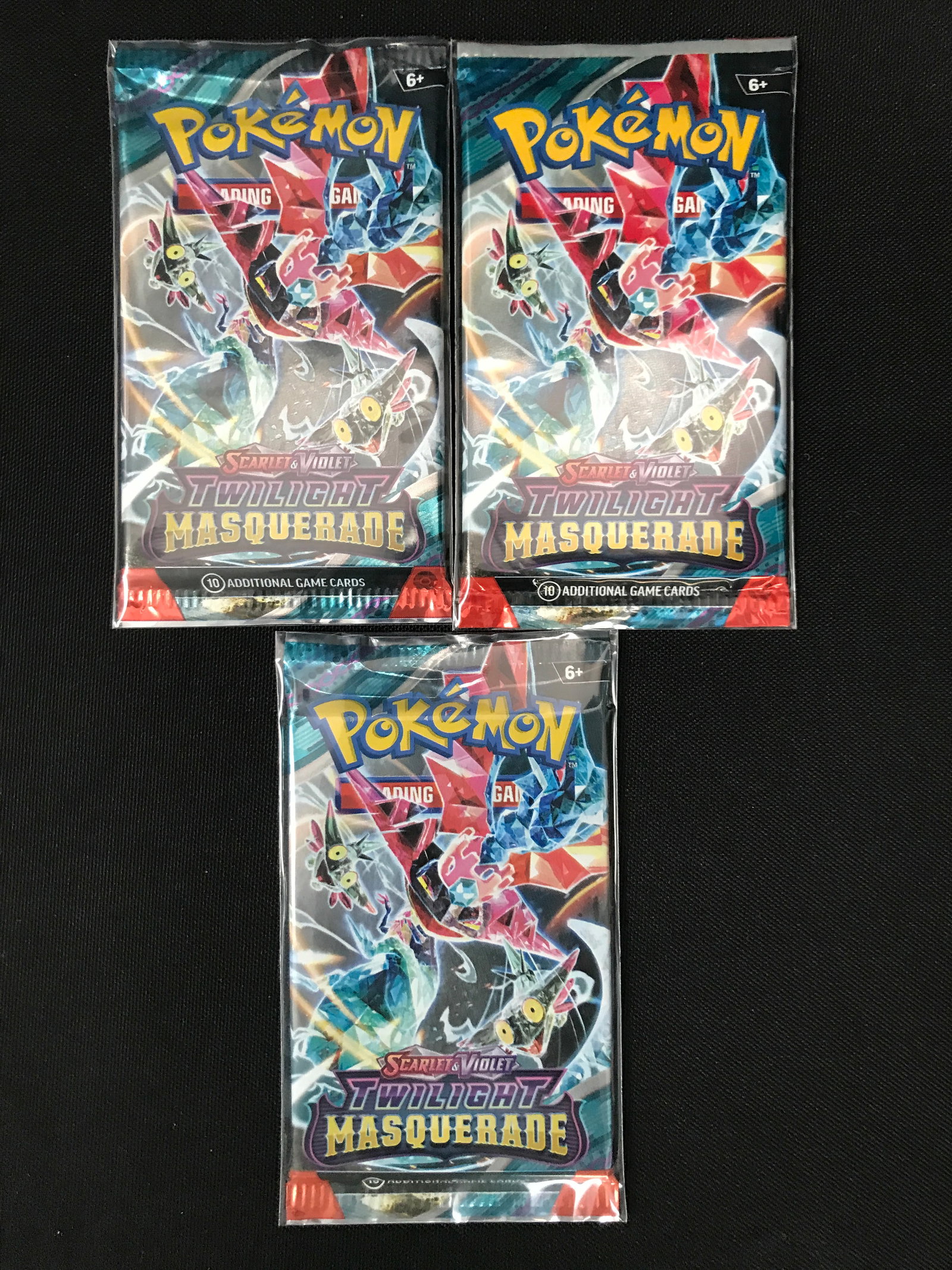 LOT OF 3 POKEMON TCG SCARLET & VIOLET TWILIGHT MASQUERADE SEALED BOOSTER PACKS: Prices are in Canadian dollars