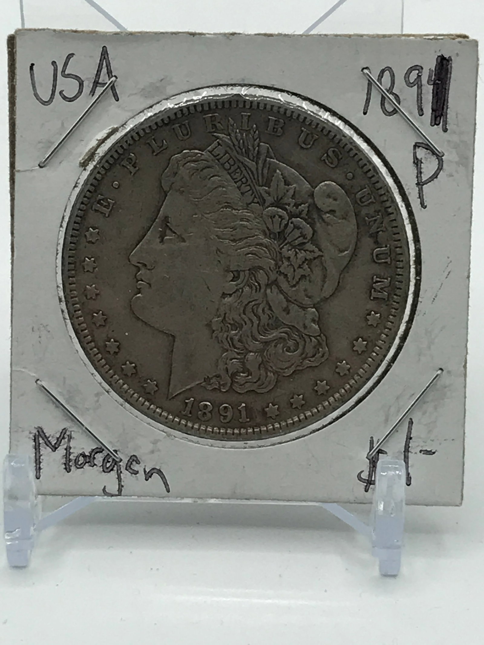 MORGAN SILVER DOLLAR - 1891 PHILADELPHIA MINT (1 of 2)