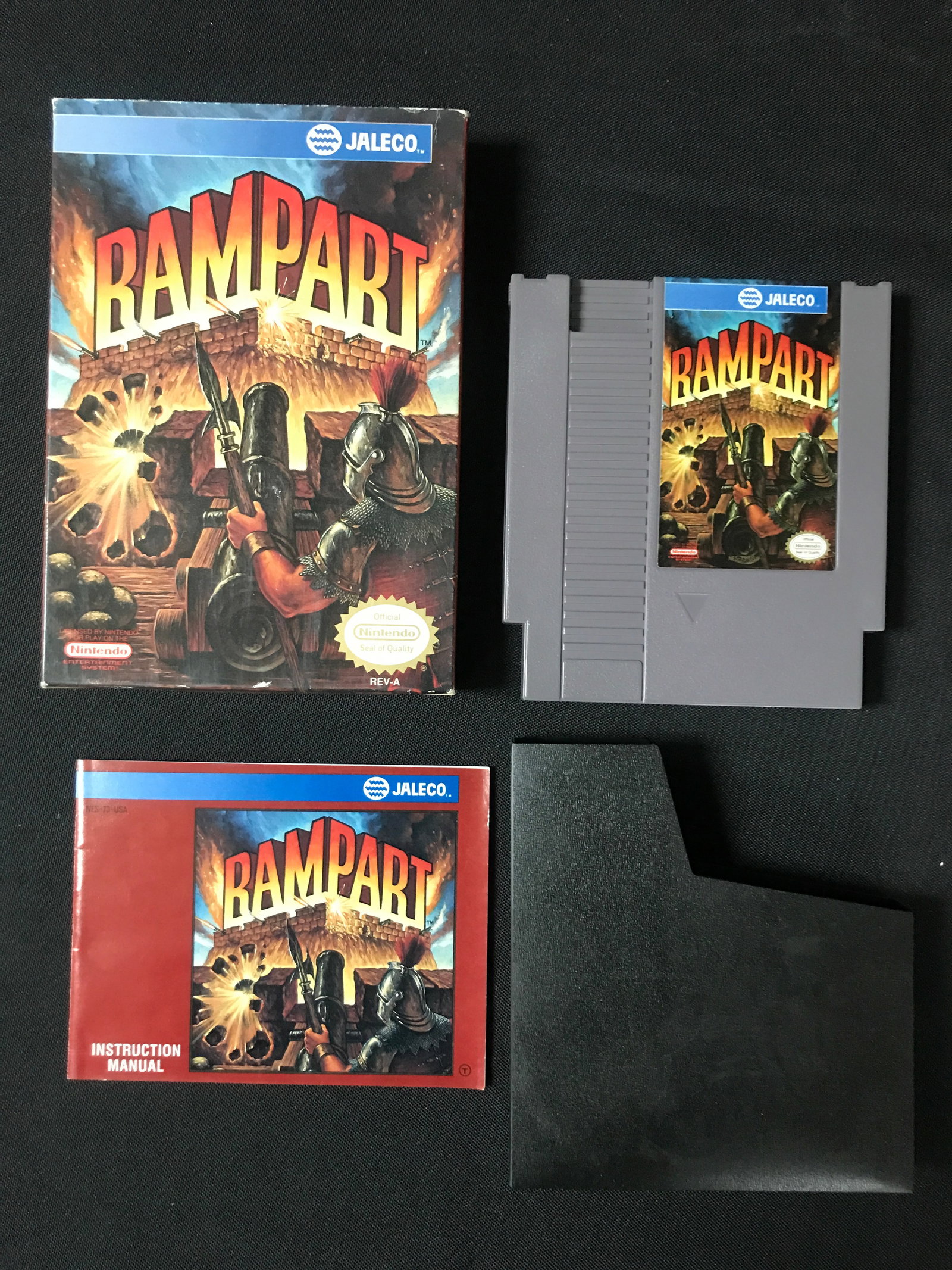 RAMPART NINTENDO ENTERTAINMENT SYSTEM GAME WITH ORIGINAL PACKING AND INSTRUCTION BOOKLET: Prices are in Canadian dollars
