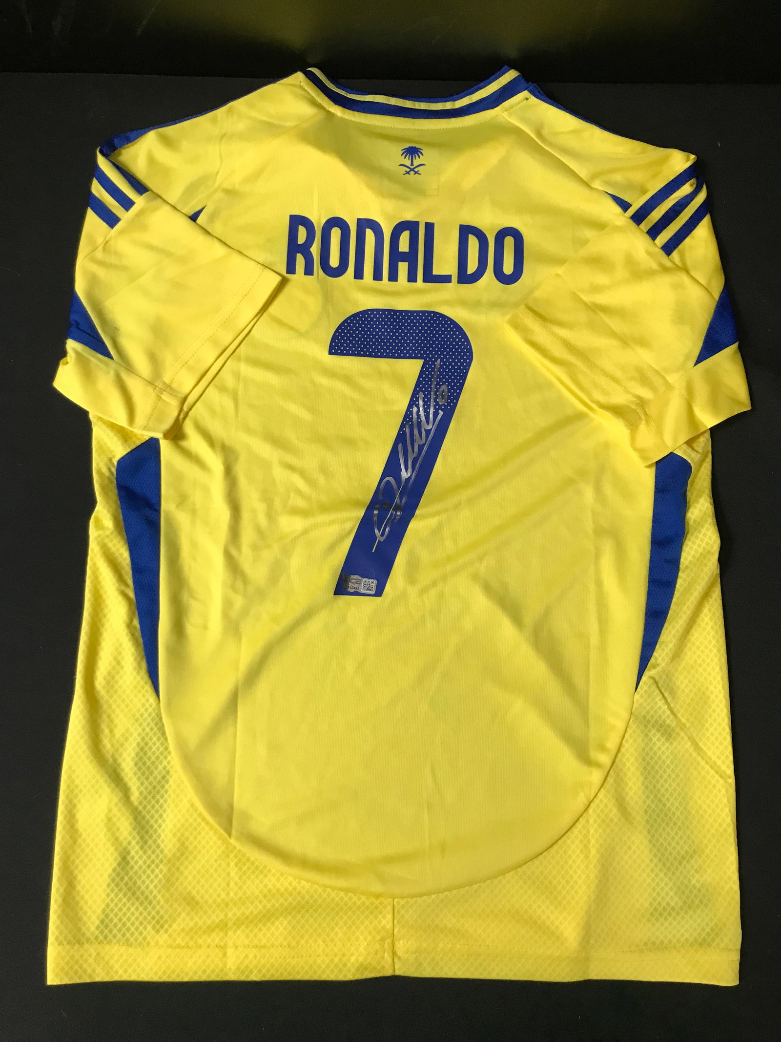 CHRISTIANO RONALDO SIGNED AL NASSR CUSTOM SOCCER JERSEY - ACE COA (1 of 3)
