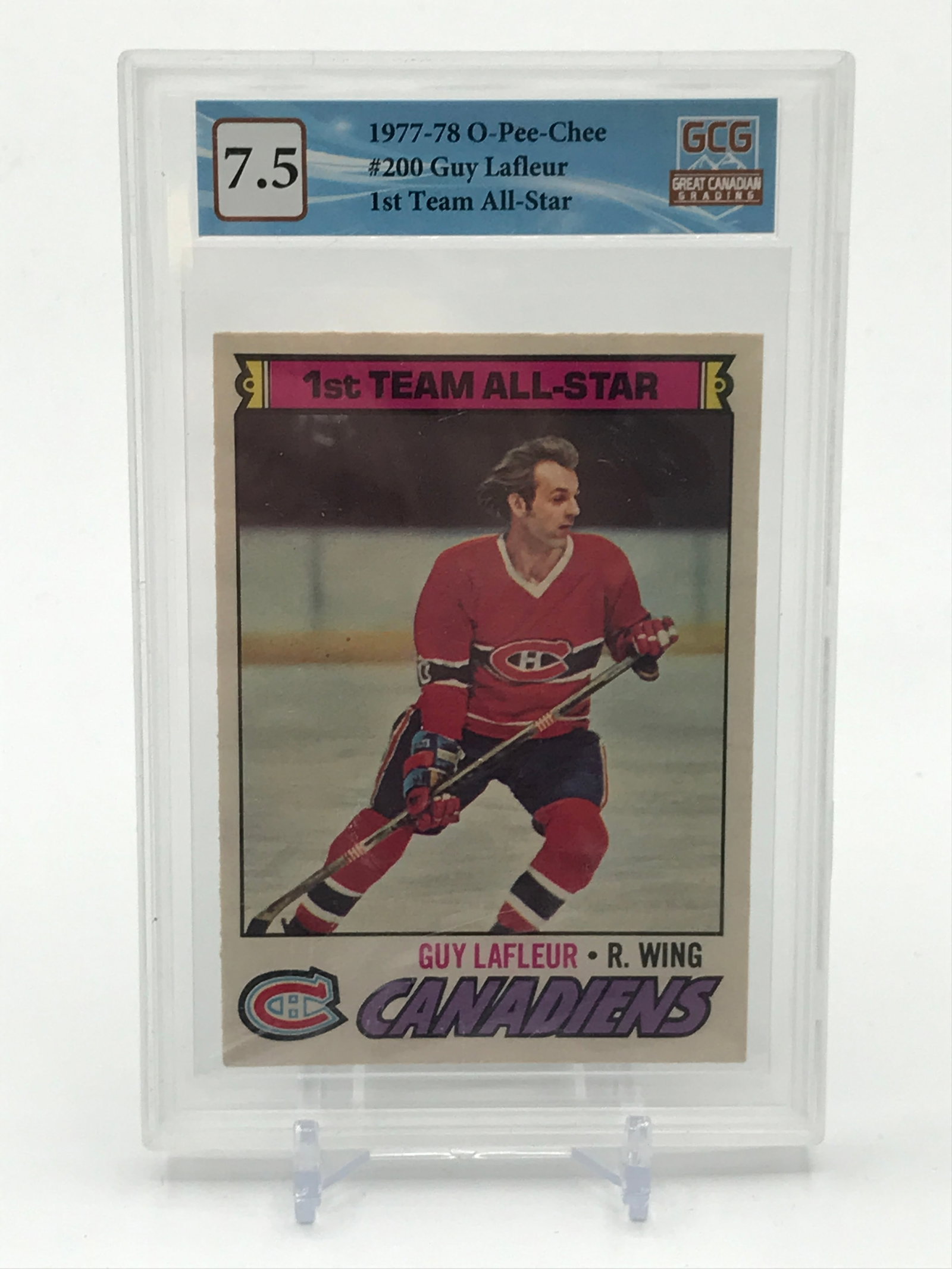 1977-78 OPC GUY LAFLEUR TRADING CARD - GCG GRADE 7.5: Prices are in Canadian dollars