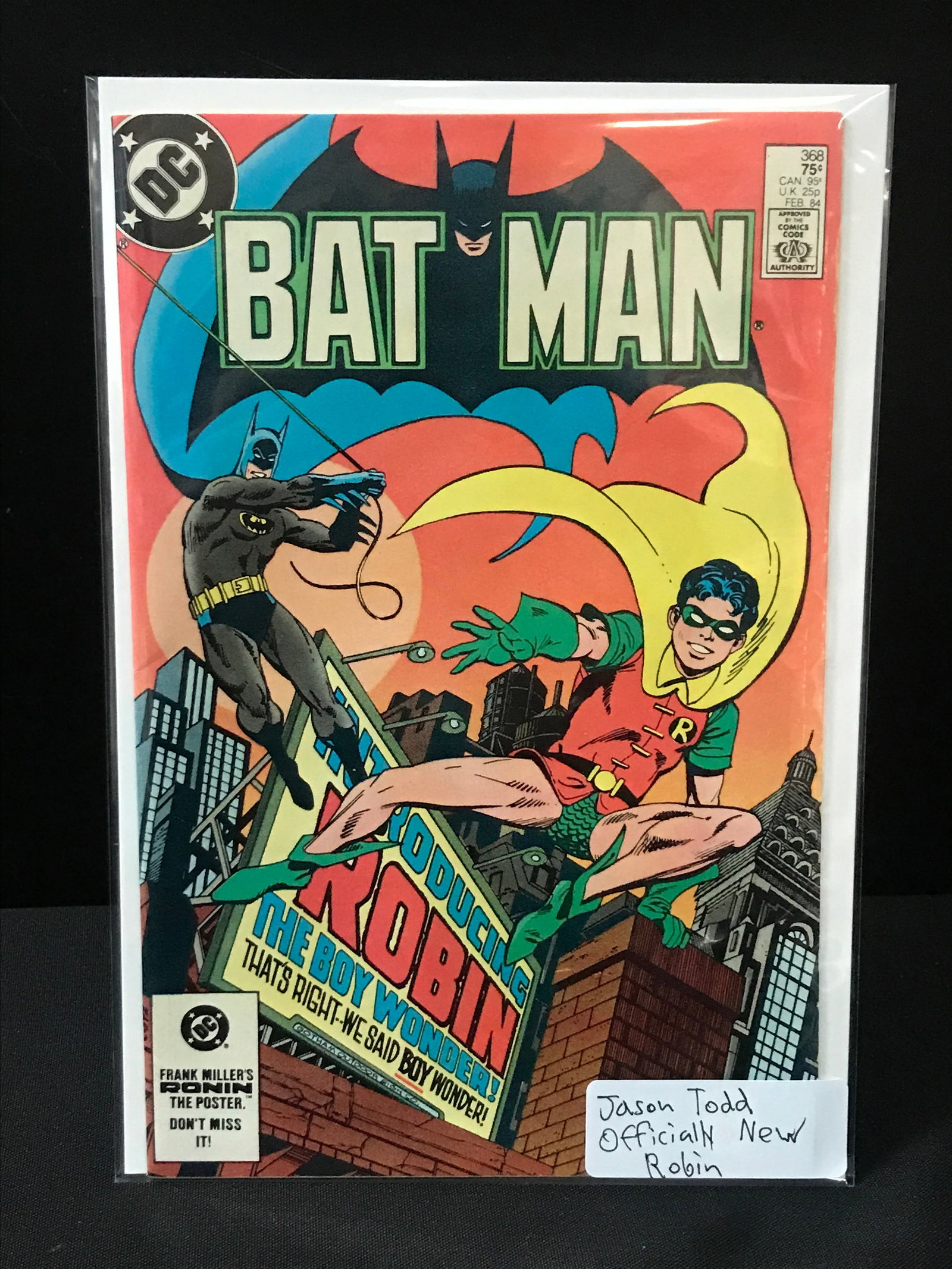 BATMAN #368 JASON TODD OFFICIALLY NEW ROBIN - DC COMICS: Prices are in Canadian dollars