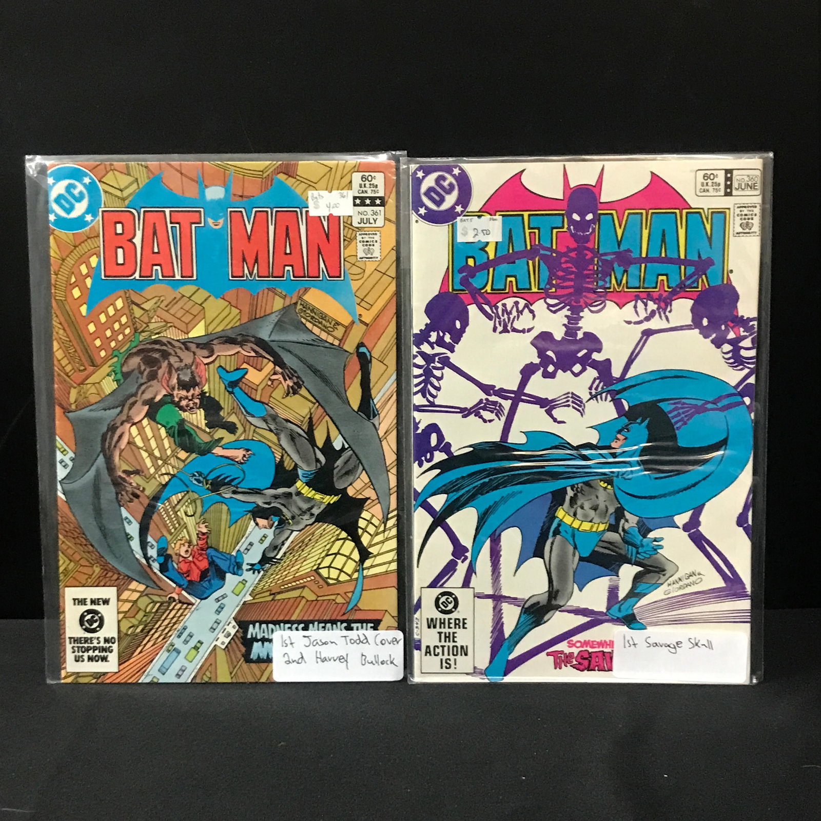 LOT OF 2 BATMAN COMICS #360-361 1ST SAVAGE SKULL - DC COMICS (1 of 1)