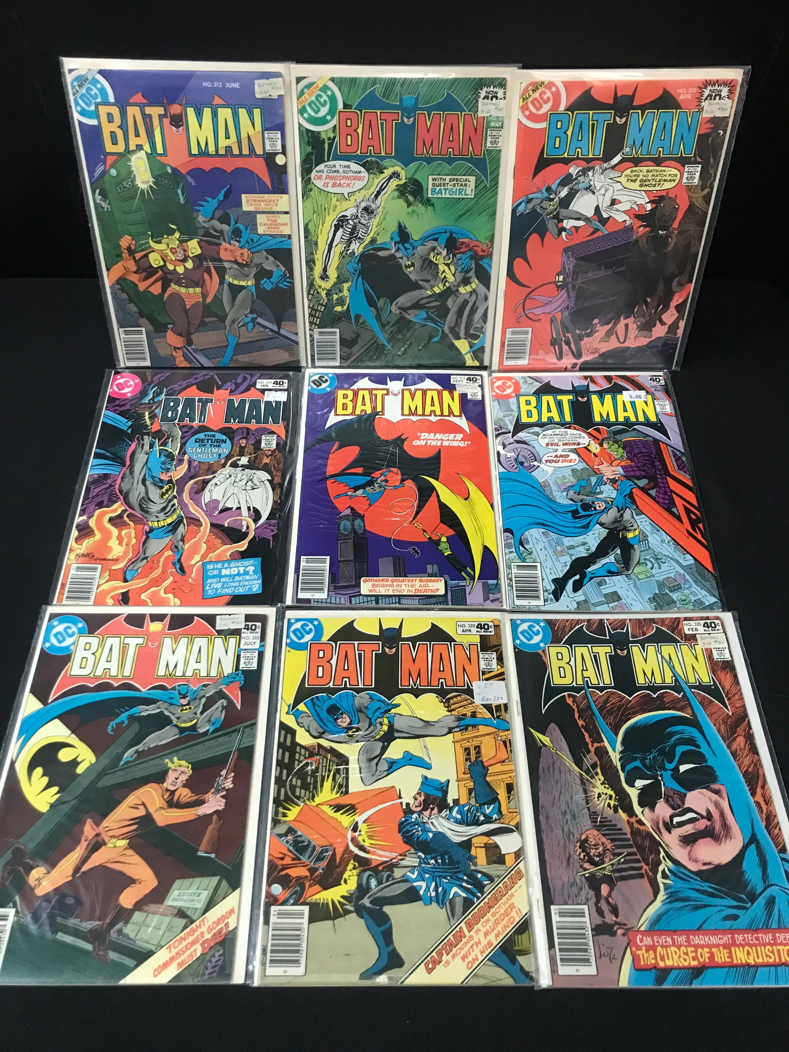LOT OF 9 BATMAN COMICS - DC COMICS: Prices are in Canadian Dollars